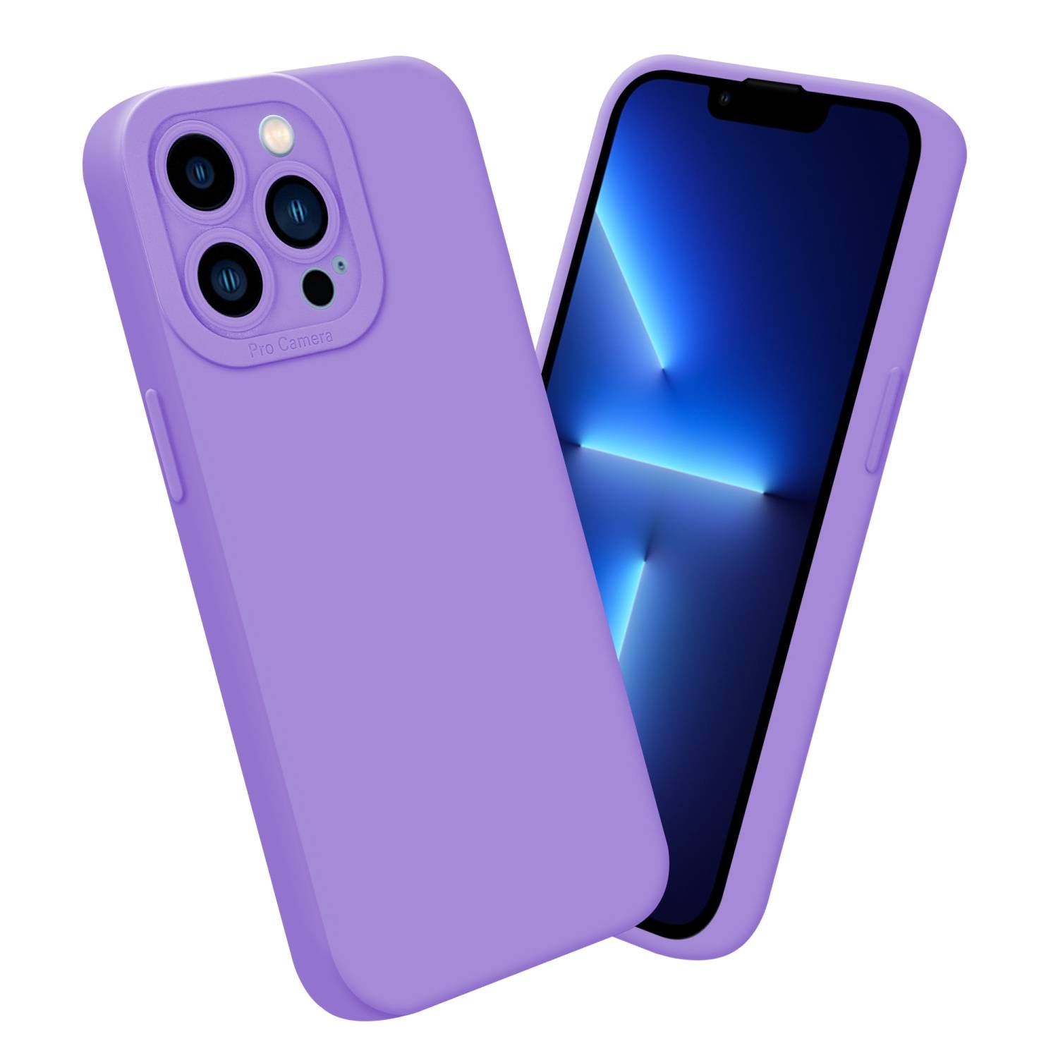 Cadorabo Hülle für Apple iPhone 12 PRO Schutz Hülle in Lila TPU Silikon Etui Case Handyhülle