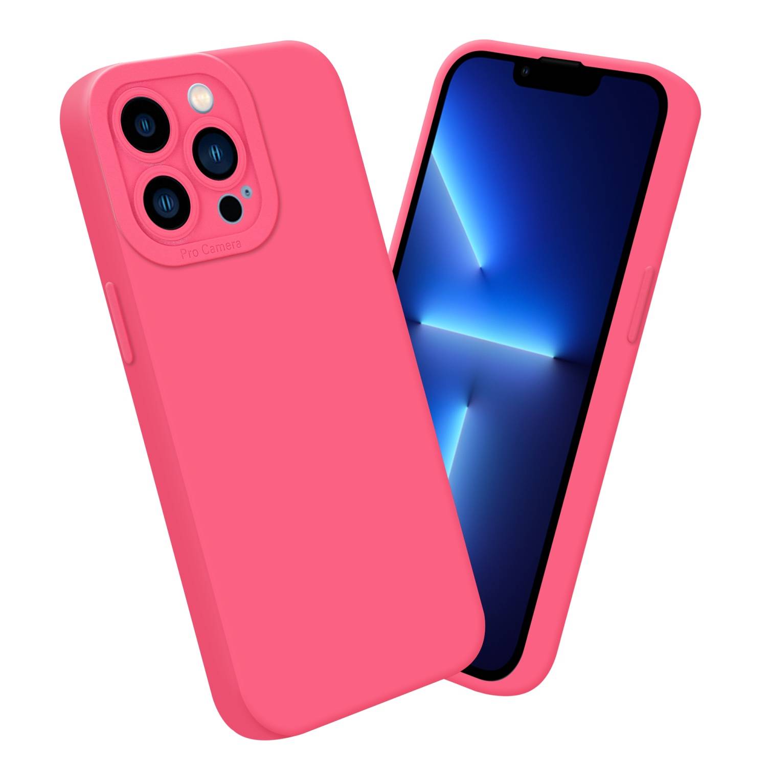 Cadorabo Hülle für Apple iPhone 12 PRO Schutz Hülle in Rot TPU Silikon Etui Case Handyhülle