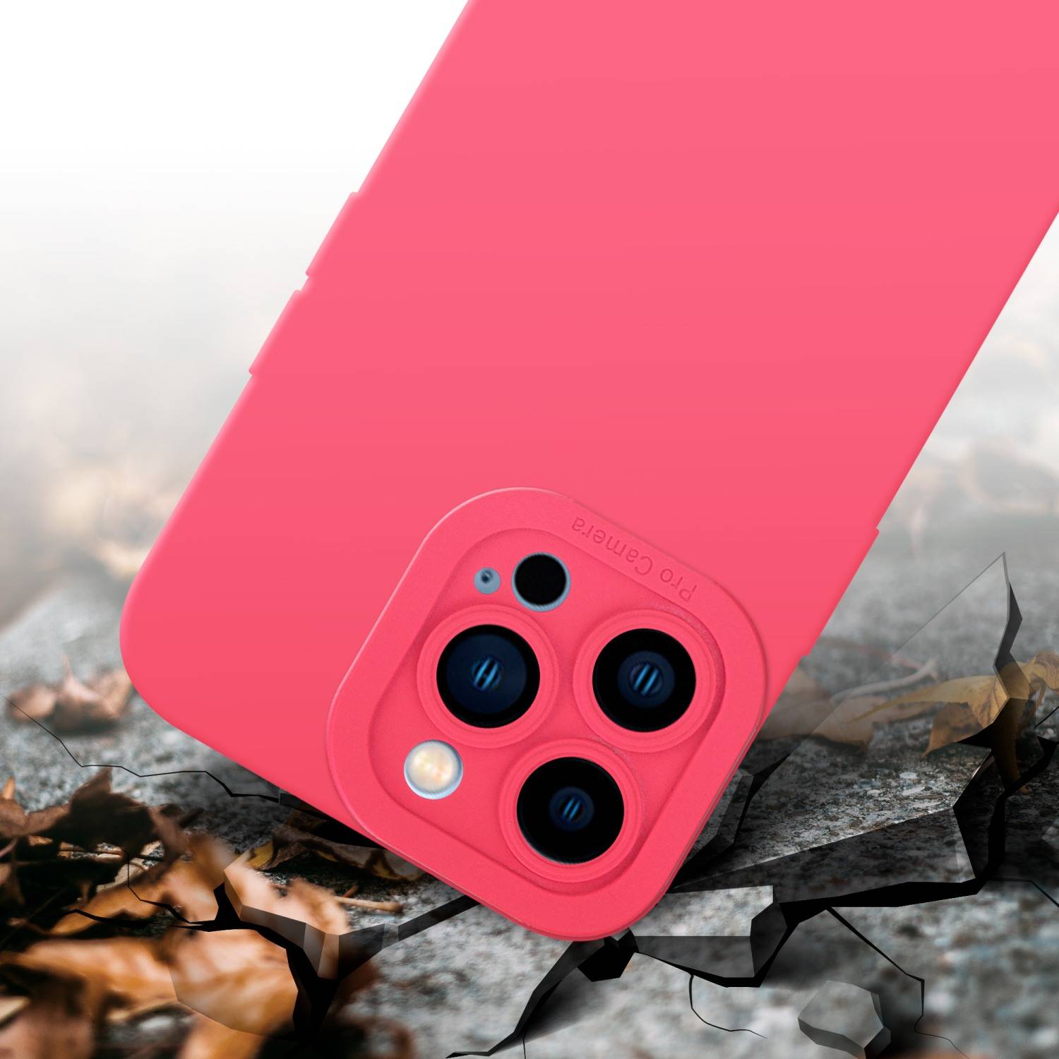 Cadorabo Hülle für Apple iPhone 12 PRO Schutz Hülle in Rot TPU Silikon Etui Case Handyhülle