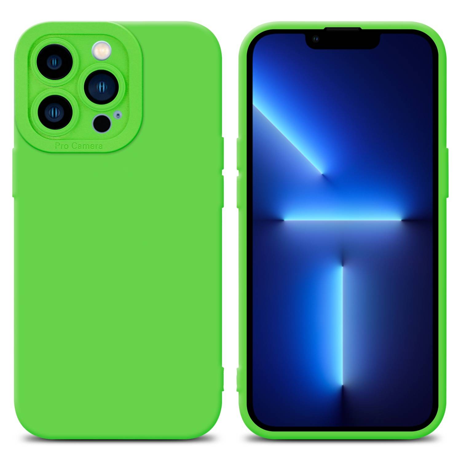 Cadorabo Hülle für Apple iPhone 12 PRO MAX Schutz Hülle in Grün TPU Silikon Etui Case Handyhülle