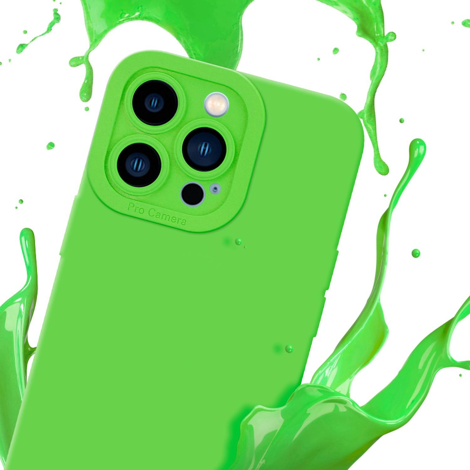 Cadorabo Hülle für Apple iPhone 12 PRO MAX Schutz Hülle in Grün TPU Silikon Etui Case Handyhülle