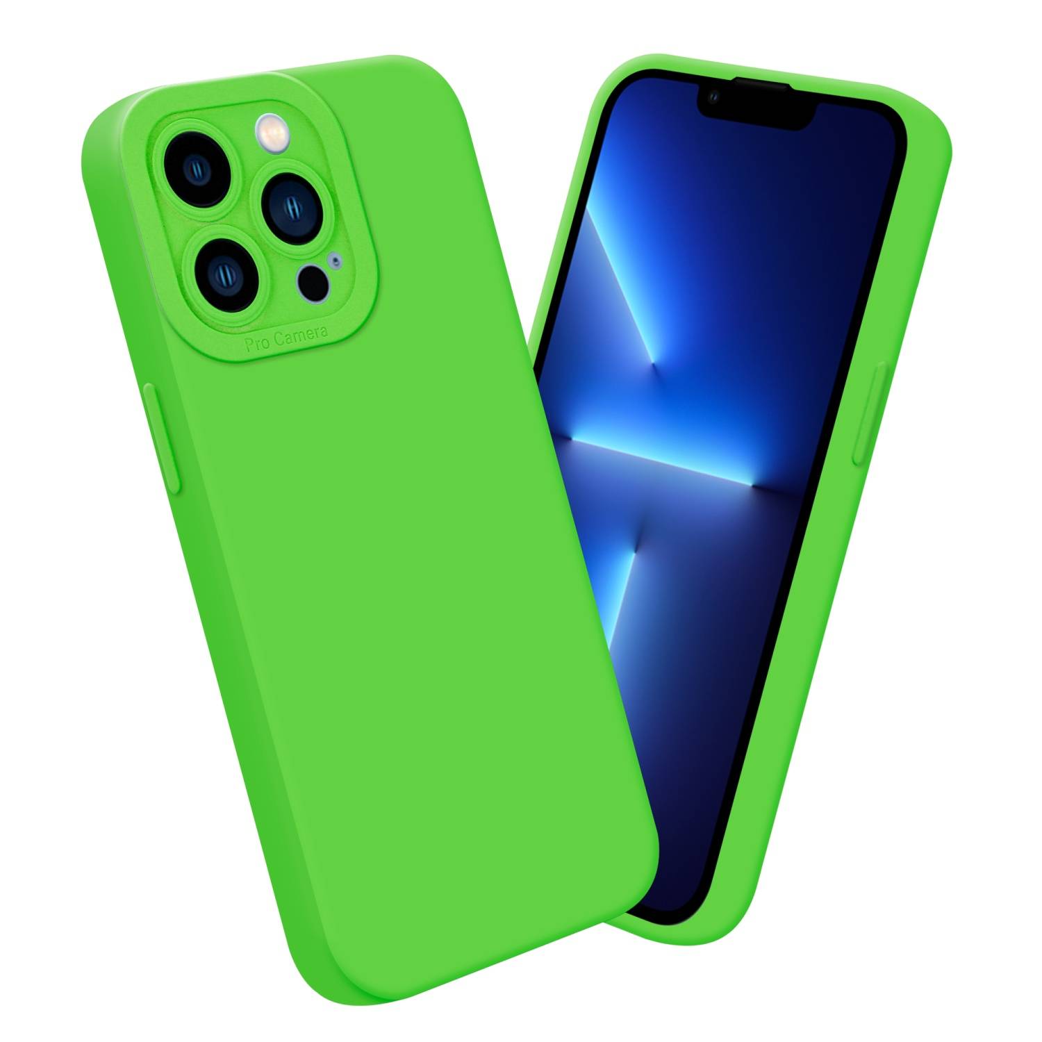 Cadorabo Hülle für Apple iPhone 12 PRO MAX Schutz Hülle in Grün TPU Silikon Etui Case Handyhülle