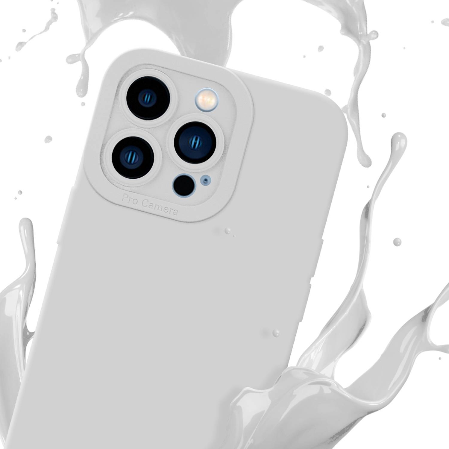 Cadorabo Hülle für Apple iPhone 12 PRO MAX Schutz Hülle in Weiß TPU Silikon Etui Case Handyhülle