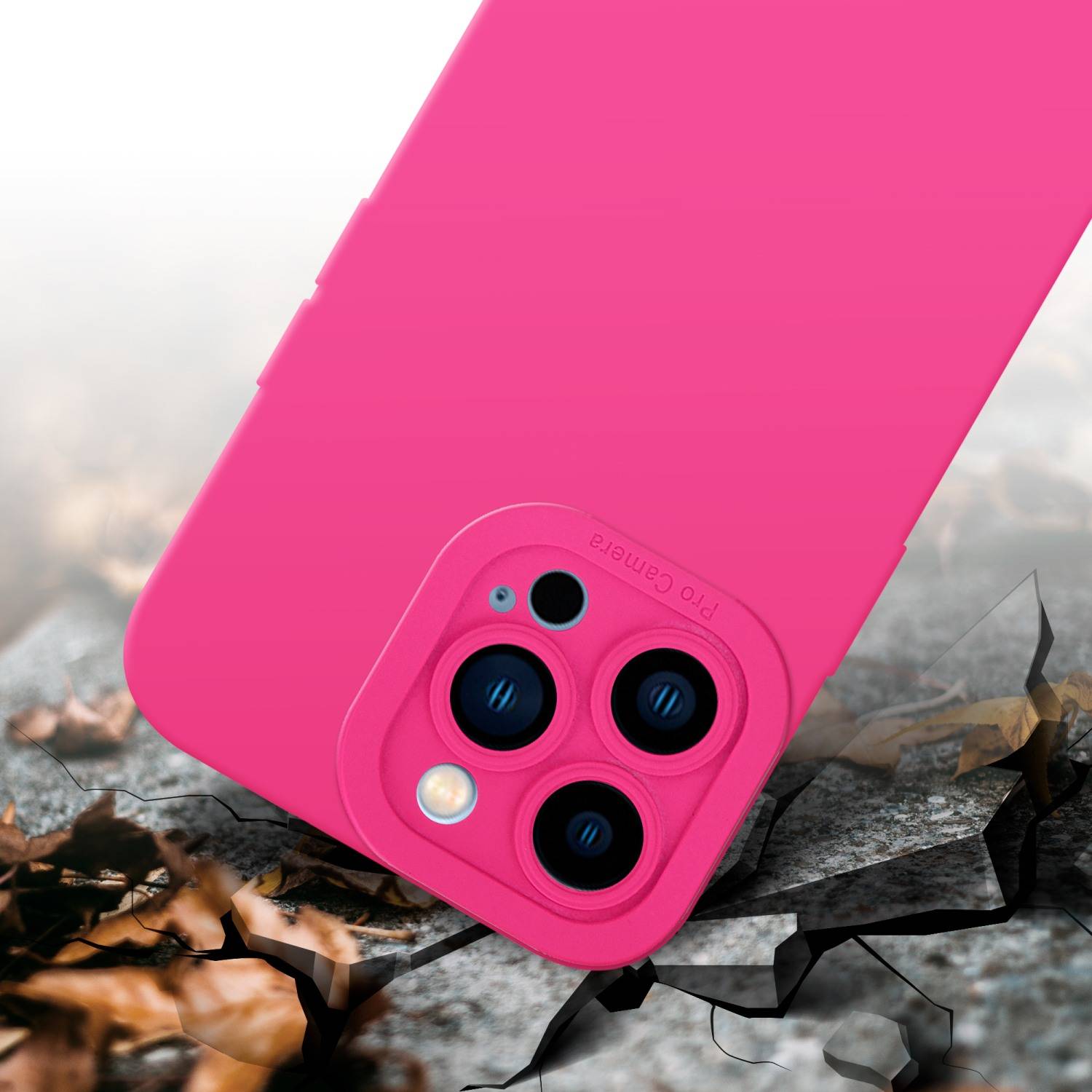 Cadorabo Hülle für Apple iPhone 12 PRO MAX Schutz Hülle in Pink TPU Silikon Etui Case Handyhülle
