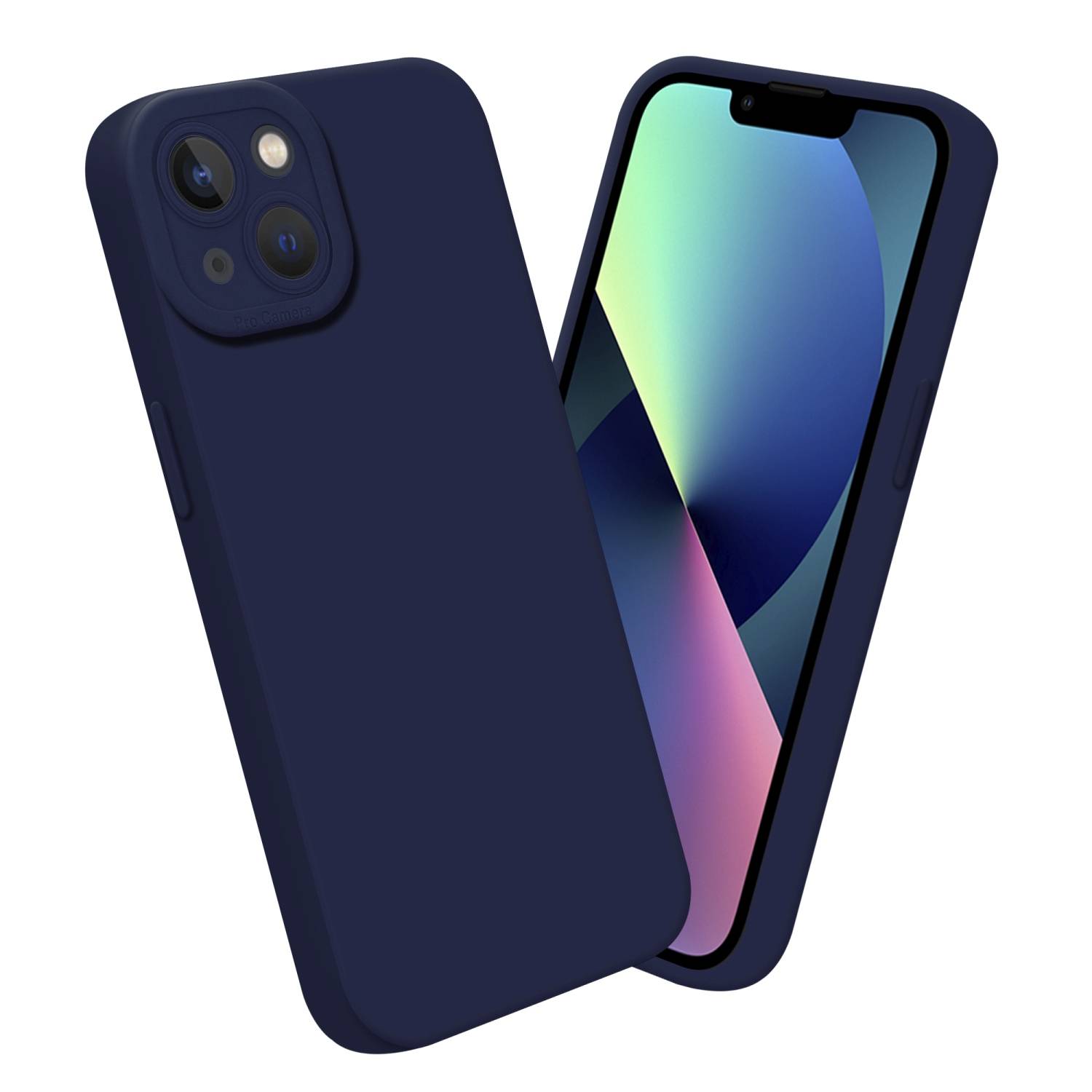 Cadorabo Hülle für Apple iPhone 13 Schutz Hülle in Blau TPU Silikon Etui Case Handyhülle