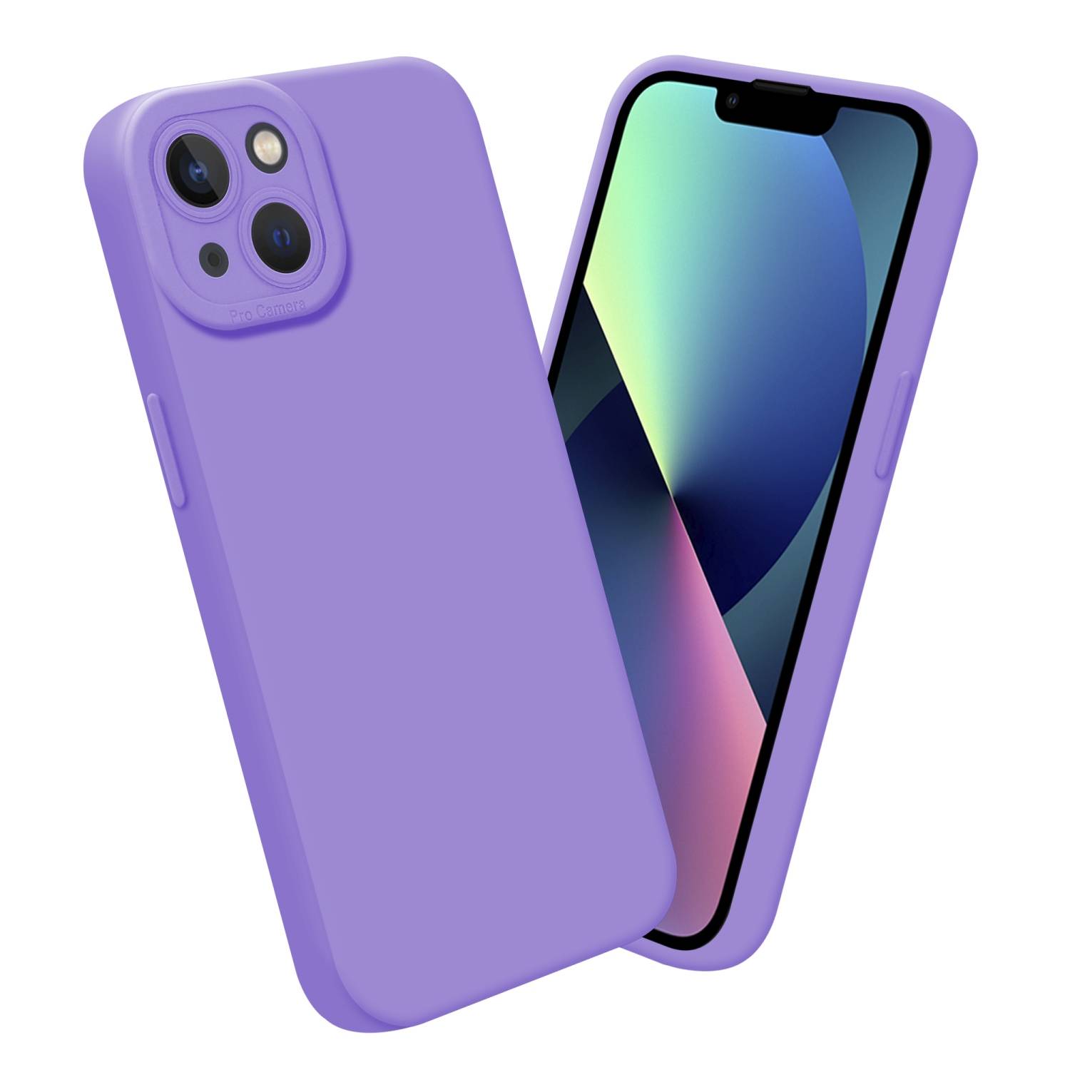 Cadorabo Hülle für Apple iPhone 13 Schutz Hülle in Lila TPU Silikon Etui Case Handyhülle