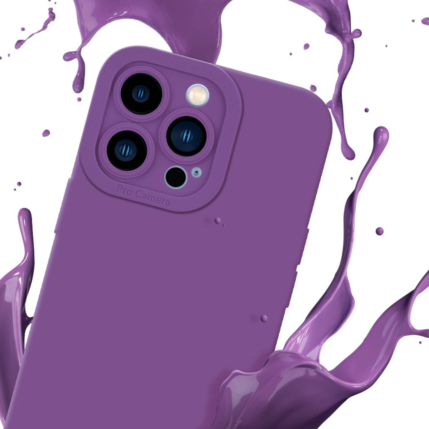 Cadorabo Hülle für Apple iPhone 13 PRO MAX Schutz Hülle in Lila TPU Silikon Etui Case Handyhülle