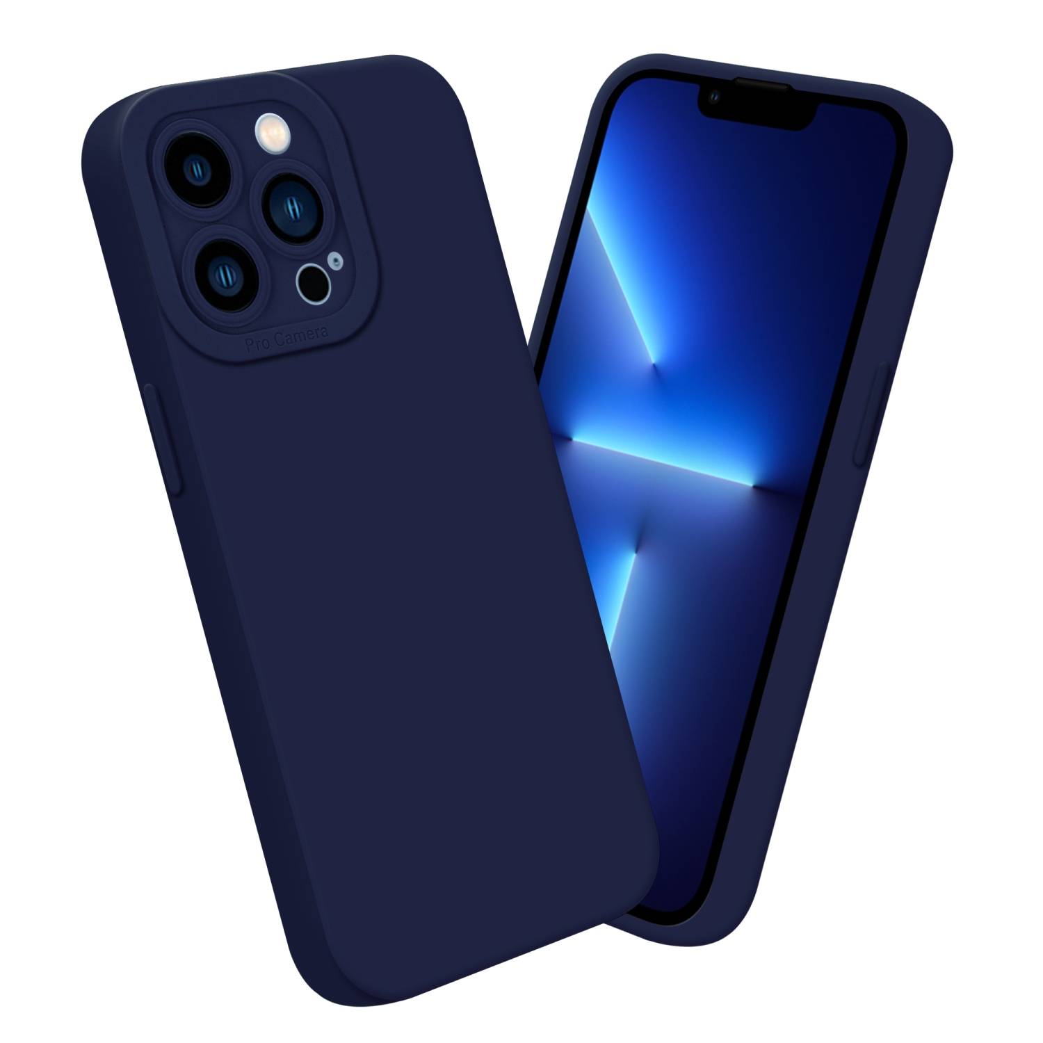 Cadorabo Hülle für Apple iPhone 13 PRO MAX Schutz Hülle in Blau TPU Silikon Etui Case Handyhülle