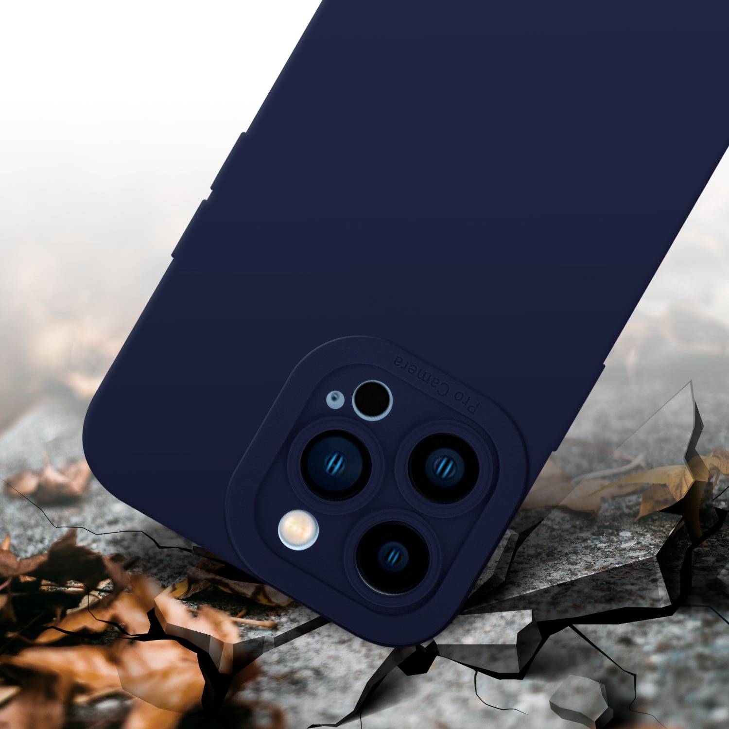 Cadorabo Hülle für Apple iPhone 13 PRO MAX Schutz Hülle in Blau TPU Silikon Etui Case Handyhülle