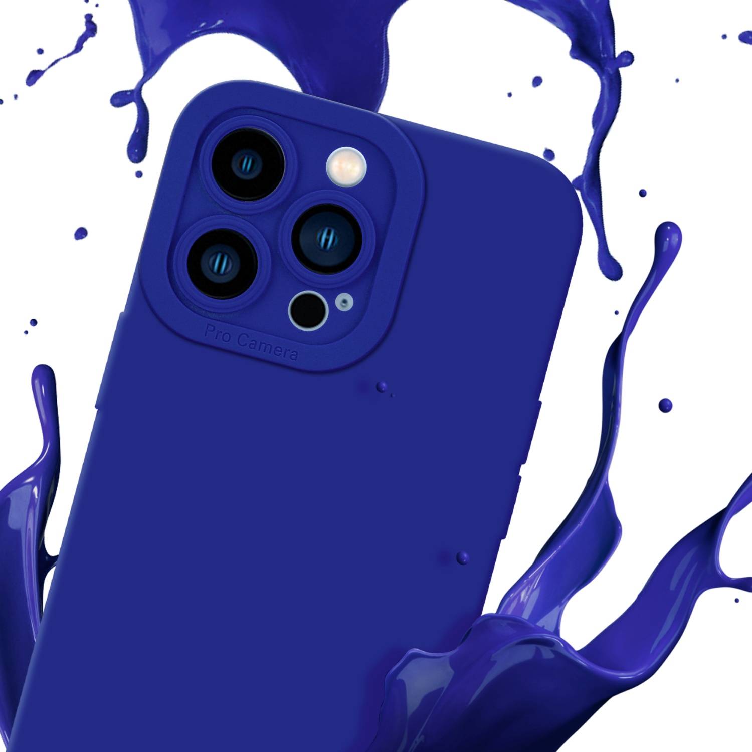 Cadorabo Hülle für Apple iPhone 13 PRO MAX Schutz Hülle in Blau TPU Silikon Etui Case Handyhülle