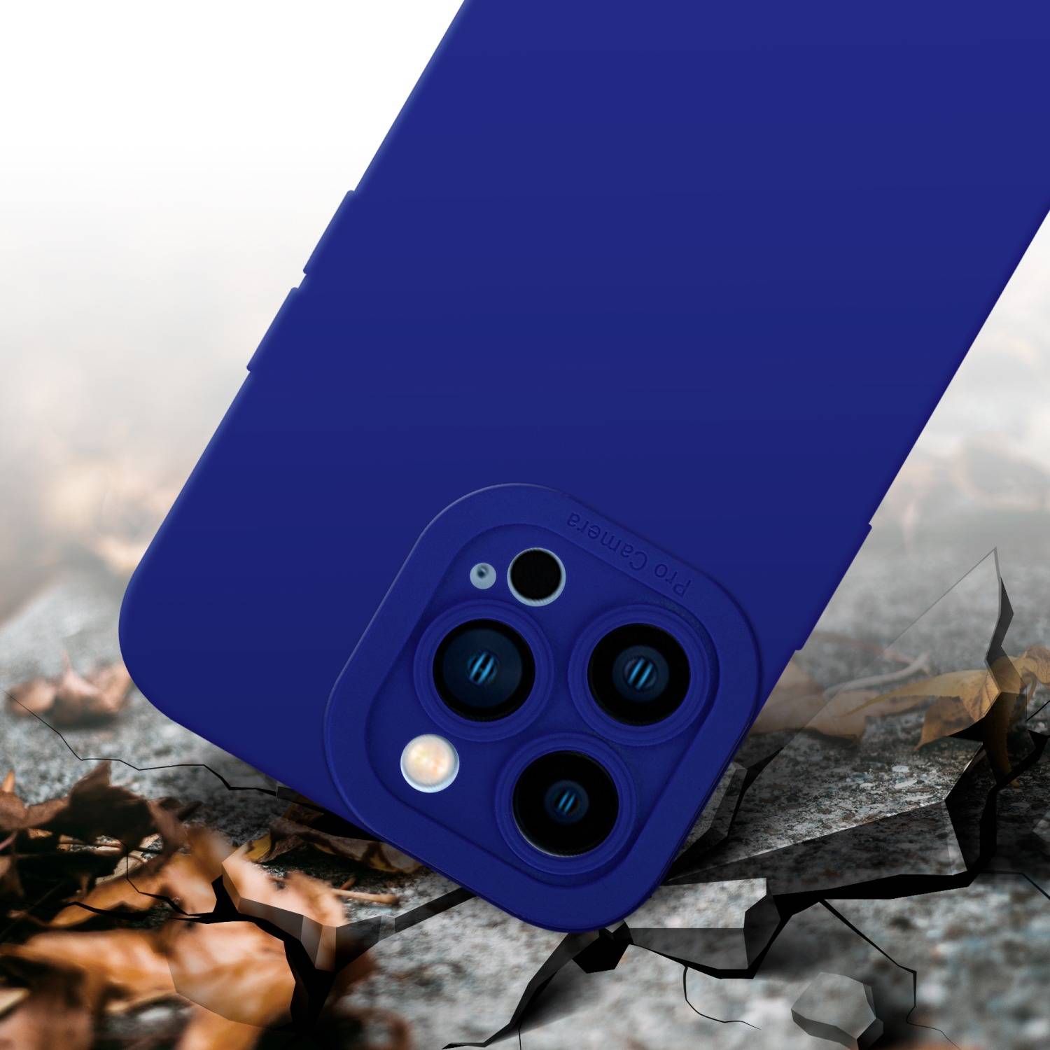 Cadorabo Hülle für Apple iPhone 13 PRO MAX Schutz Hülle in Blau TPU Silikon Etui Case Handyhülle