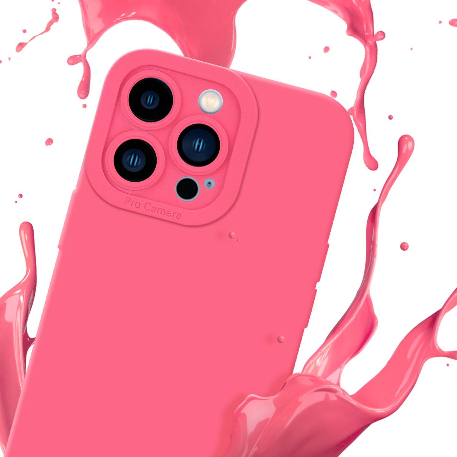 Cadorabo Hülle für Apple iPhone 13 PRO MAX Schutz Hülle in Rot TPU Silikon Etui Case Handyhülle