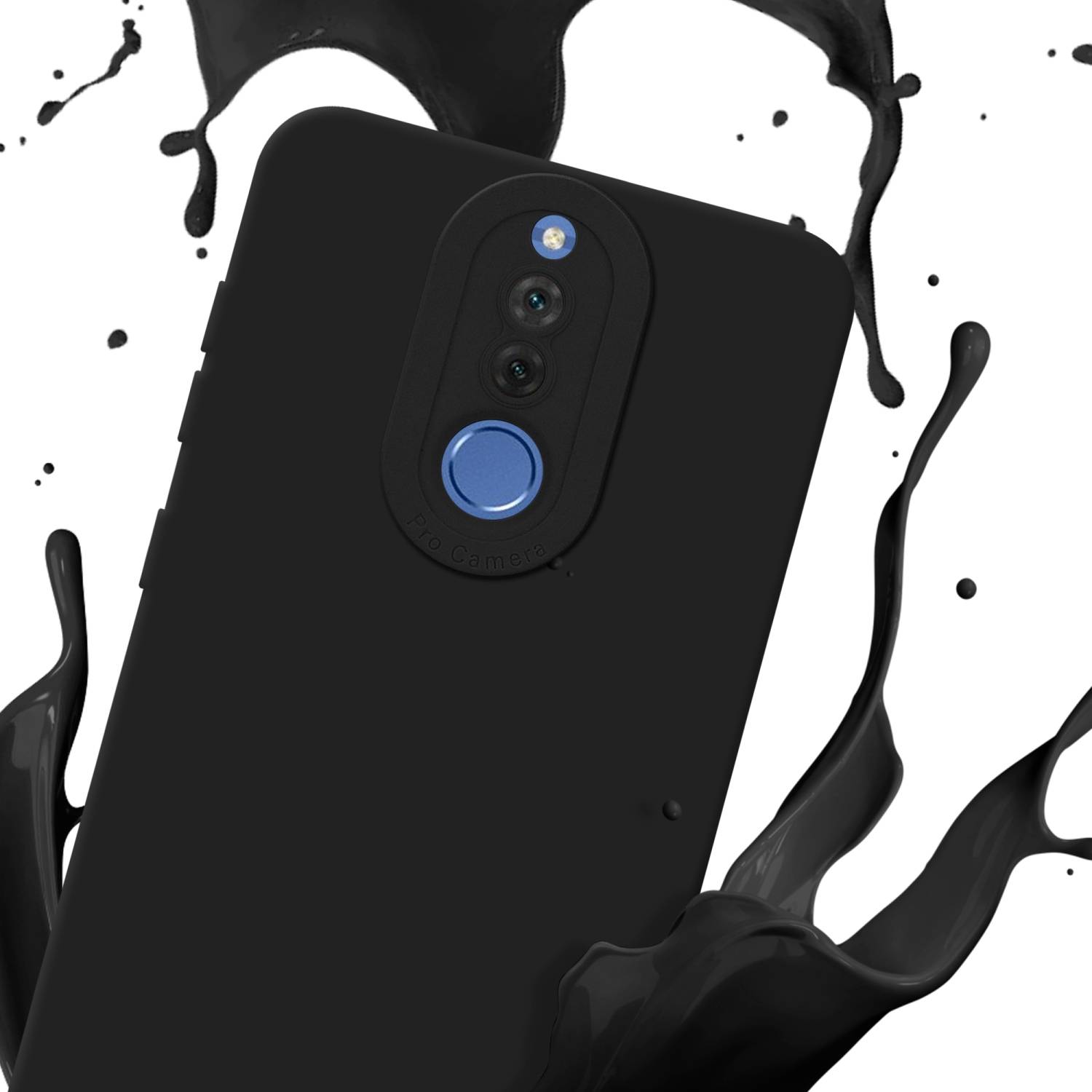 Cadorabo Hülle für Huawei MATE 10 LITE Schutz Hülle in Schwarz TPU Silikon Etui Case Handyhülle
