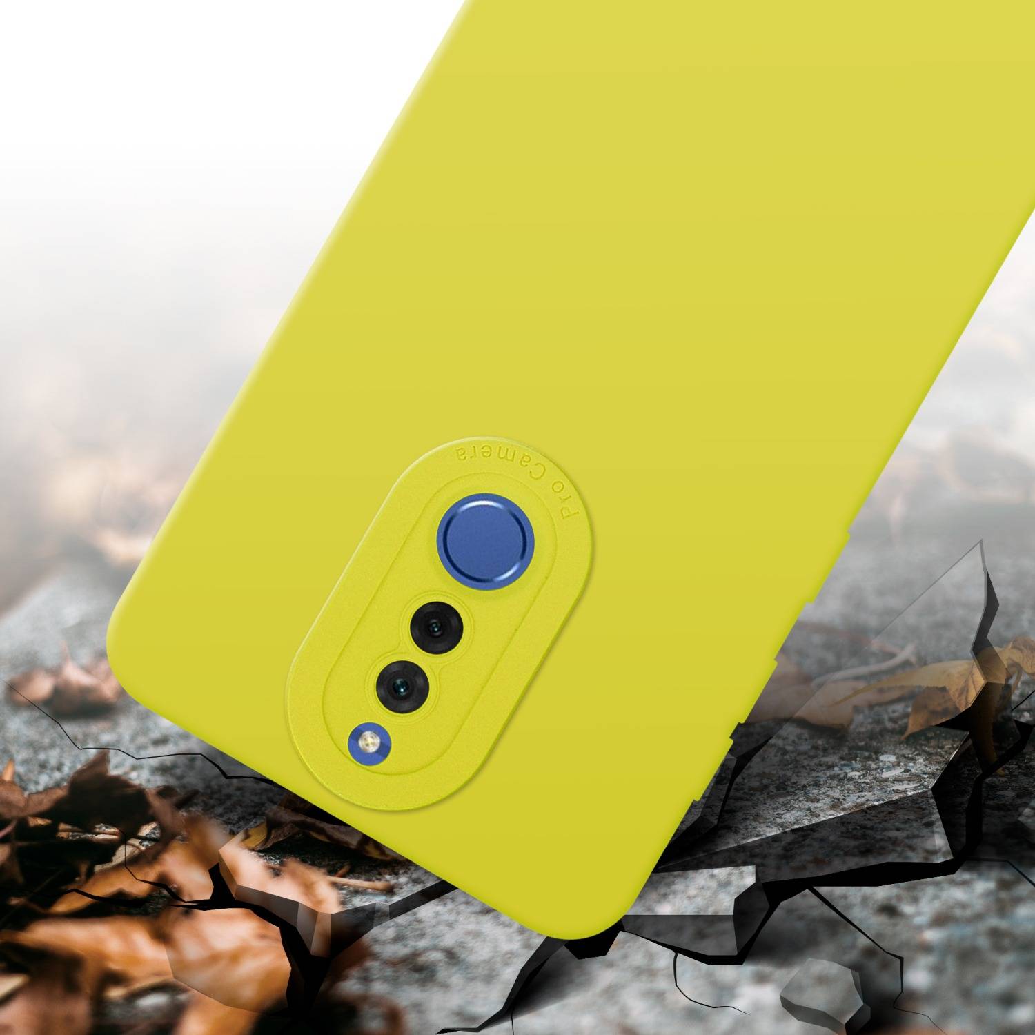 Cadorabo Hülle für Huawei MATE 10 LITE Schutz Hülle in Gelb TPU Silikon Etui Case Handyhülle