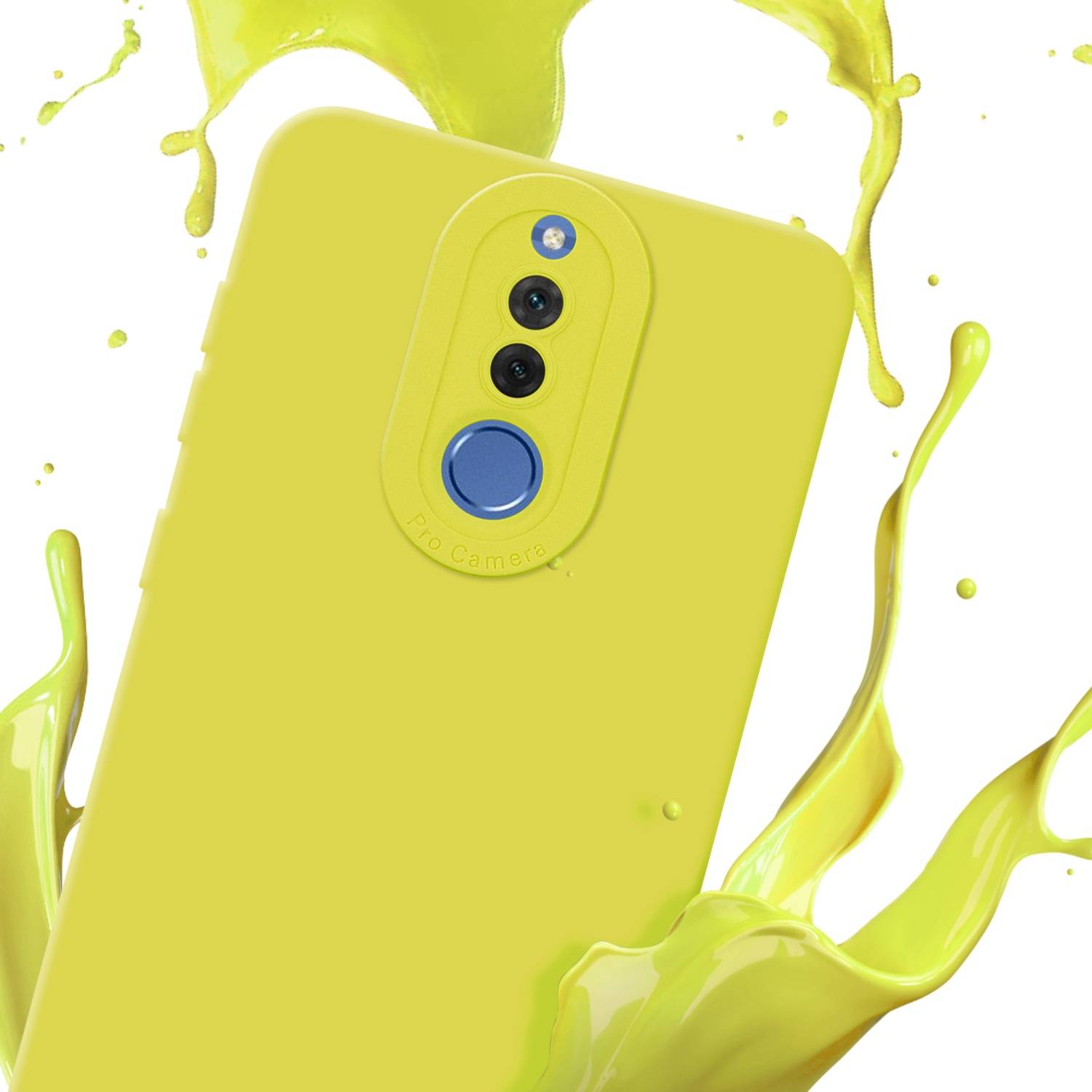 Cadorabo Hülle für Huawei MATE 10 LITE Schutz Hülle in Gelb TPU Silikon Etui Case Handyhülle