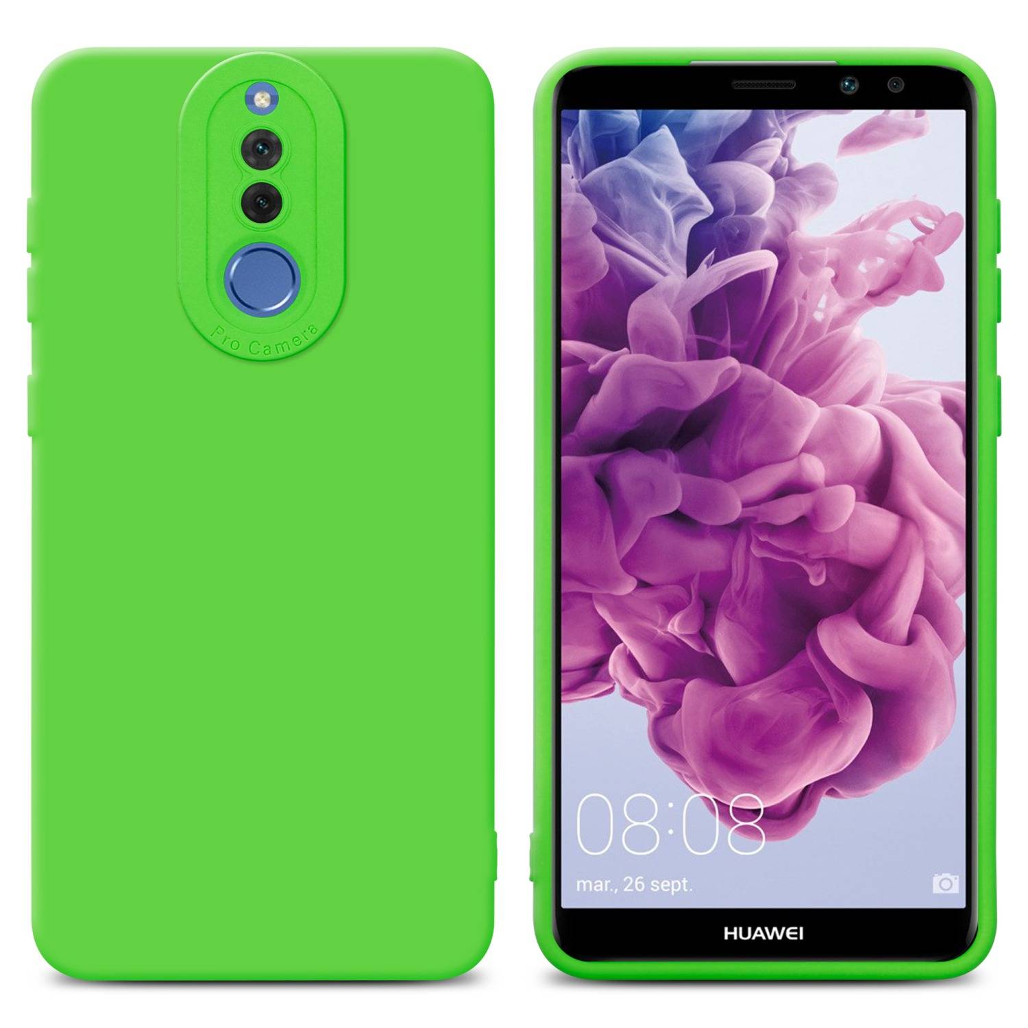 Cadorabo Hülle für Huawei MATE 10 LITE Schutz Hülle in Grün TPU Silikon Etui Case Handyhülle
