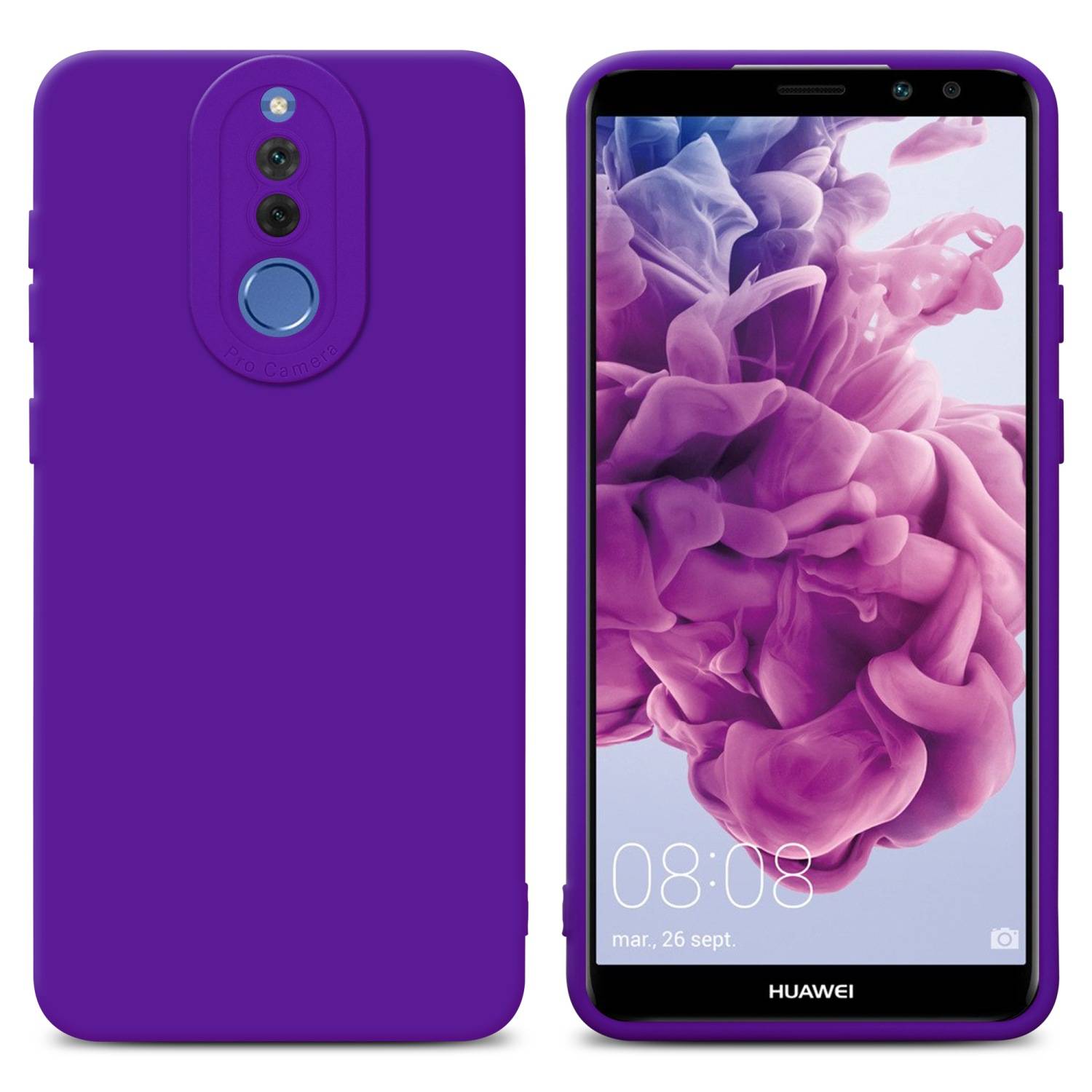 Cadorabo Hülle für Huawei MATE 10 LITE Schutz Hülle in Lila TPU Silikon Etui Case Handyhülle