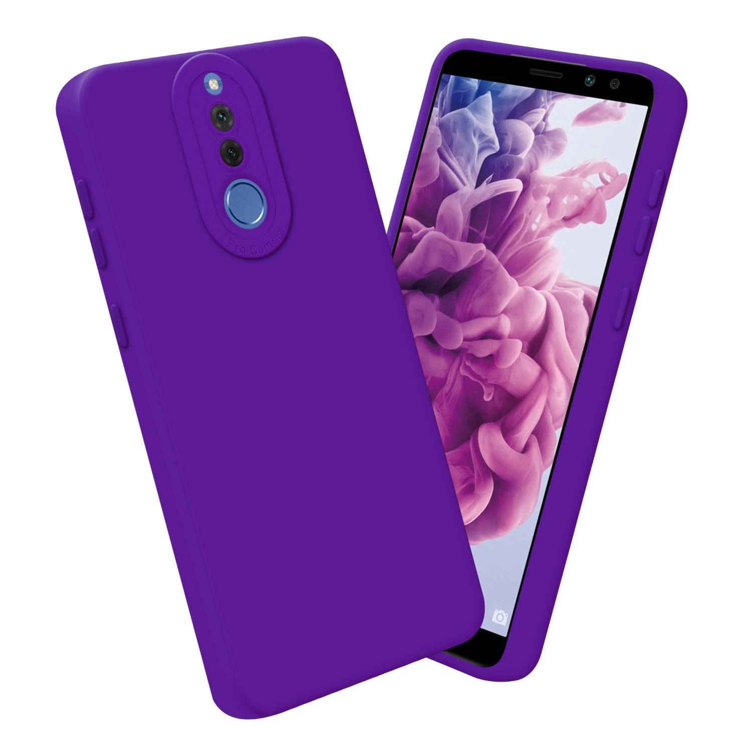 Cadorabo Hülle für Huawei MATE 10 LITE Schutz Hülle in Lila TPU Silikon Etui Case Handyhülle