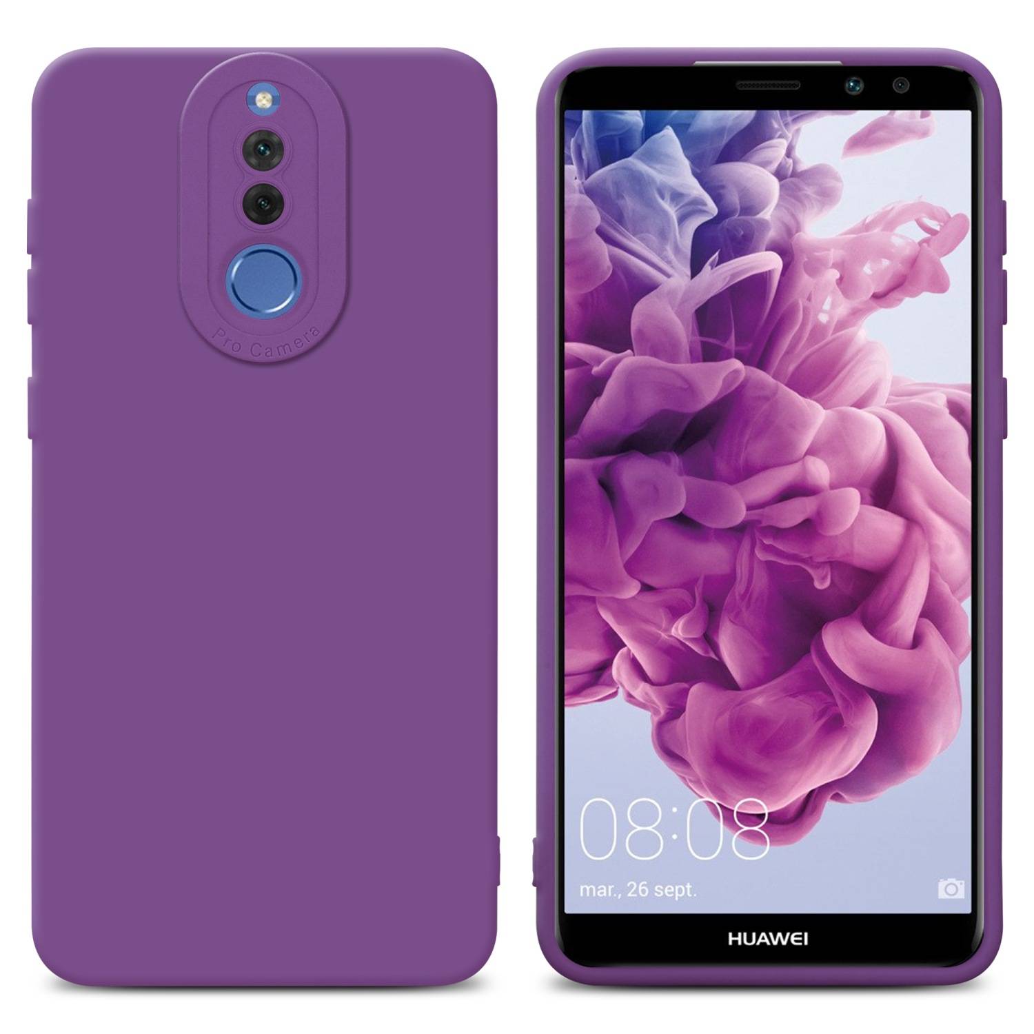 Cadorabo Hülle für Huawei MATE 10 LITE Schutz Hülle in Lila TPU Silikon Etui Case Handyhülle