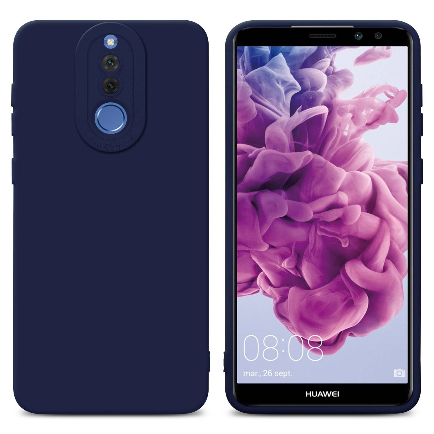 Cadorabo Hülle für Huawei MATE 10 LITE Schutz Hülle in Blau TPU Silikon Etui Case Handyhülle