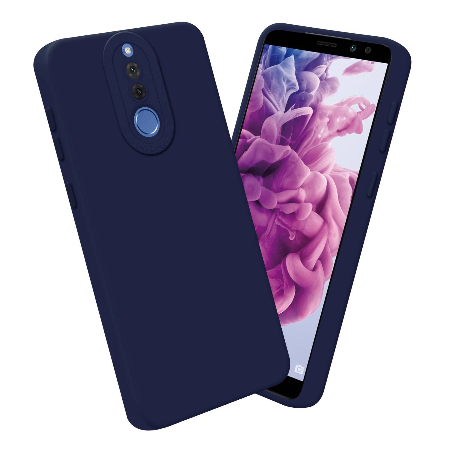 Cadorabo Hülle für Huawei MATE 10 LITE Schutz Hülle in Blau TPU Silikon Etui Case Handyhülle