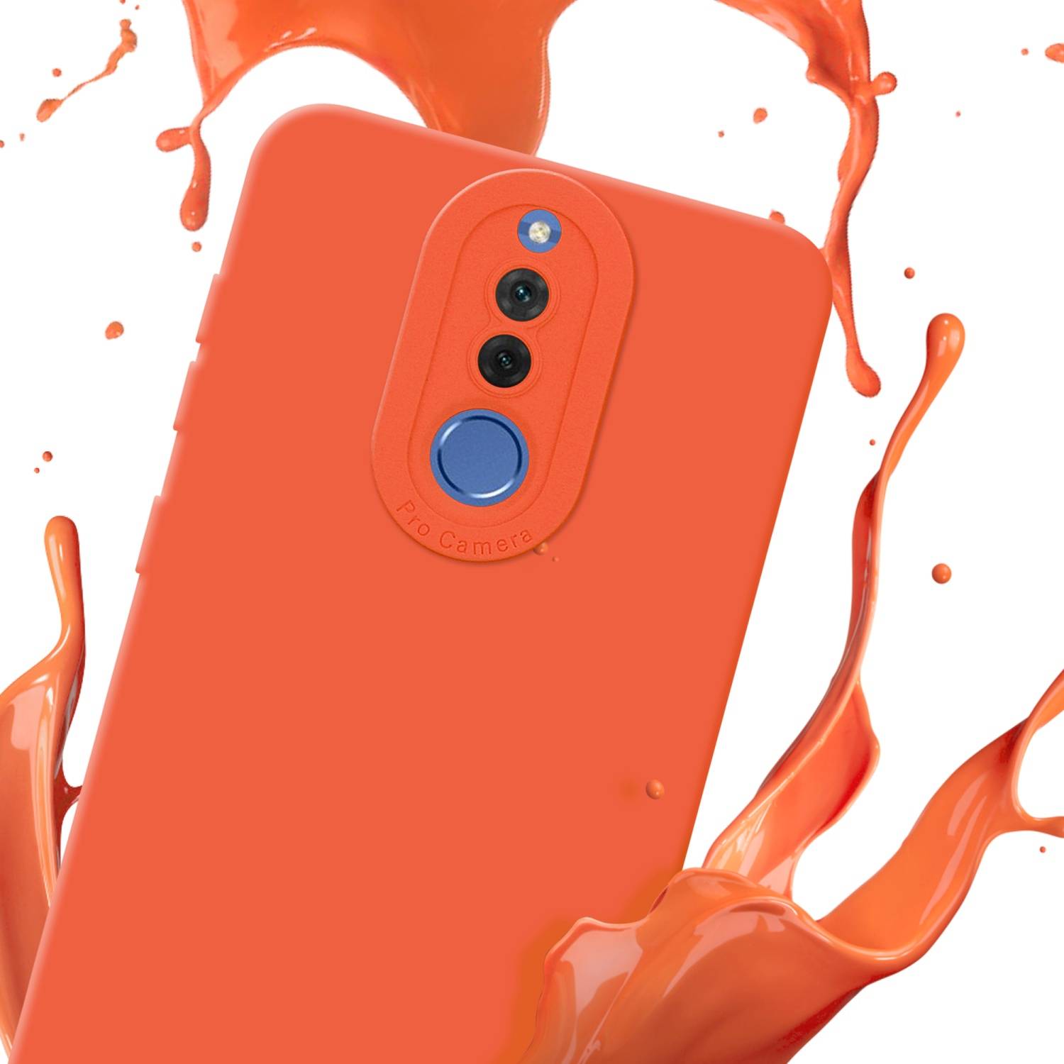 Cadorabo Hülle für Huawei MATE 10 LITE Schutz Hülle in Orange TPU Silikon Etui Case Handyhülle