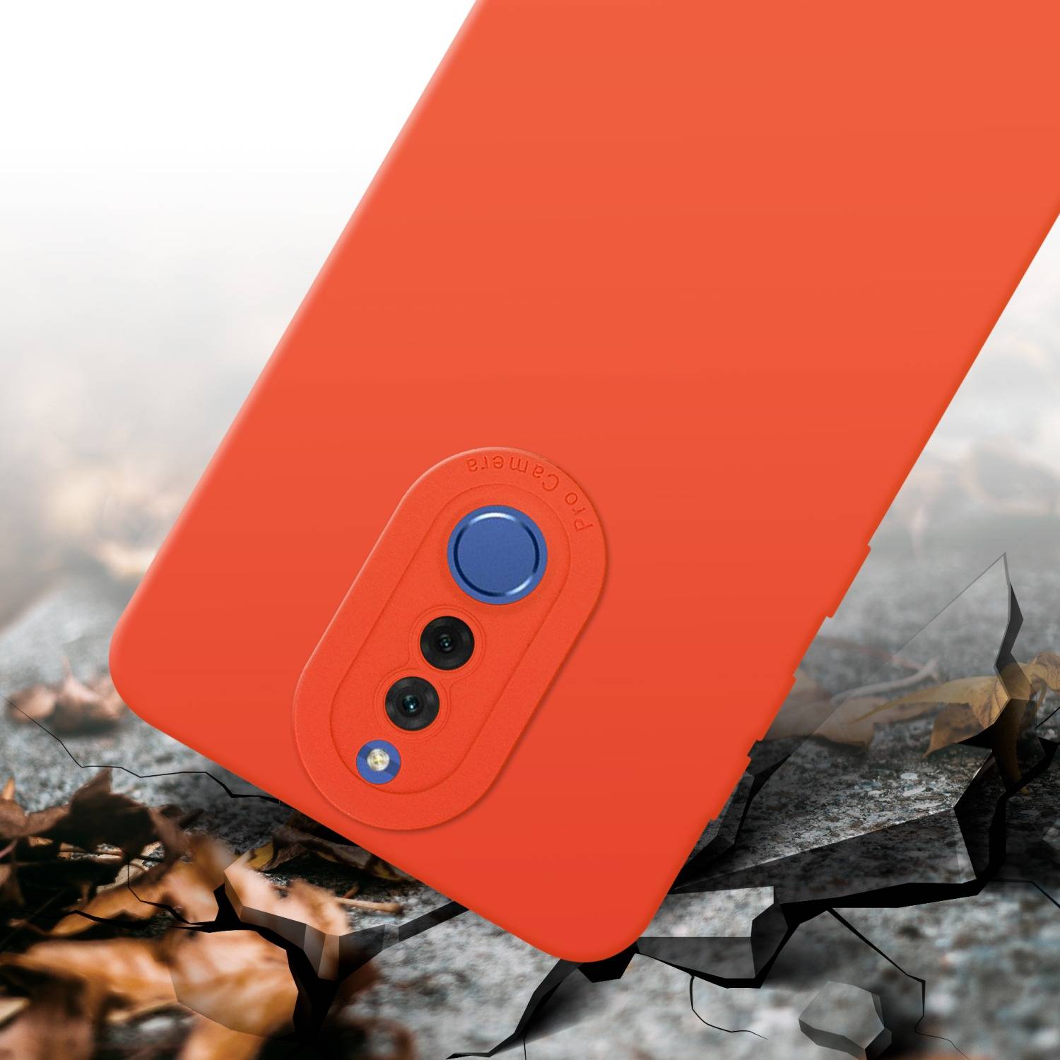 Cadorabo Hülle für Huawei MATE 10 LITE Schutz Hülle in Orange TPU Silikon Etui Case Handyhülle