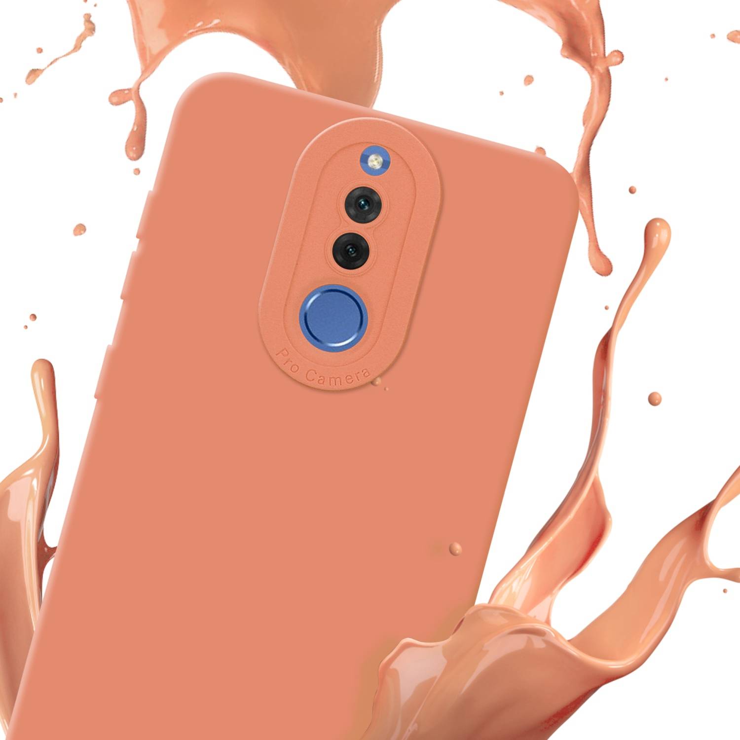Cadorabo Hülle für Huawei MATE 10 LITE Schutz Hülle in Orange TPU Silikon Etui Case Handyhülle
