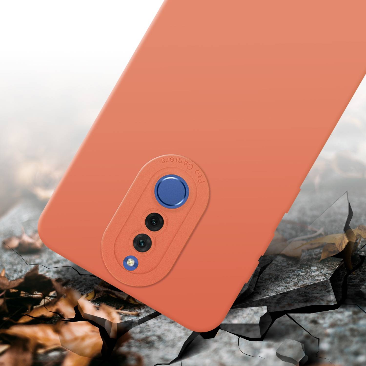 Cadorabo Hülle für Huawei MATE 10 LITE Schutz Hülle in Orange TPU Silikon Etui Case Handyhülle