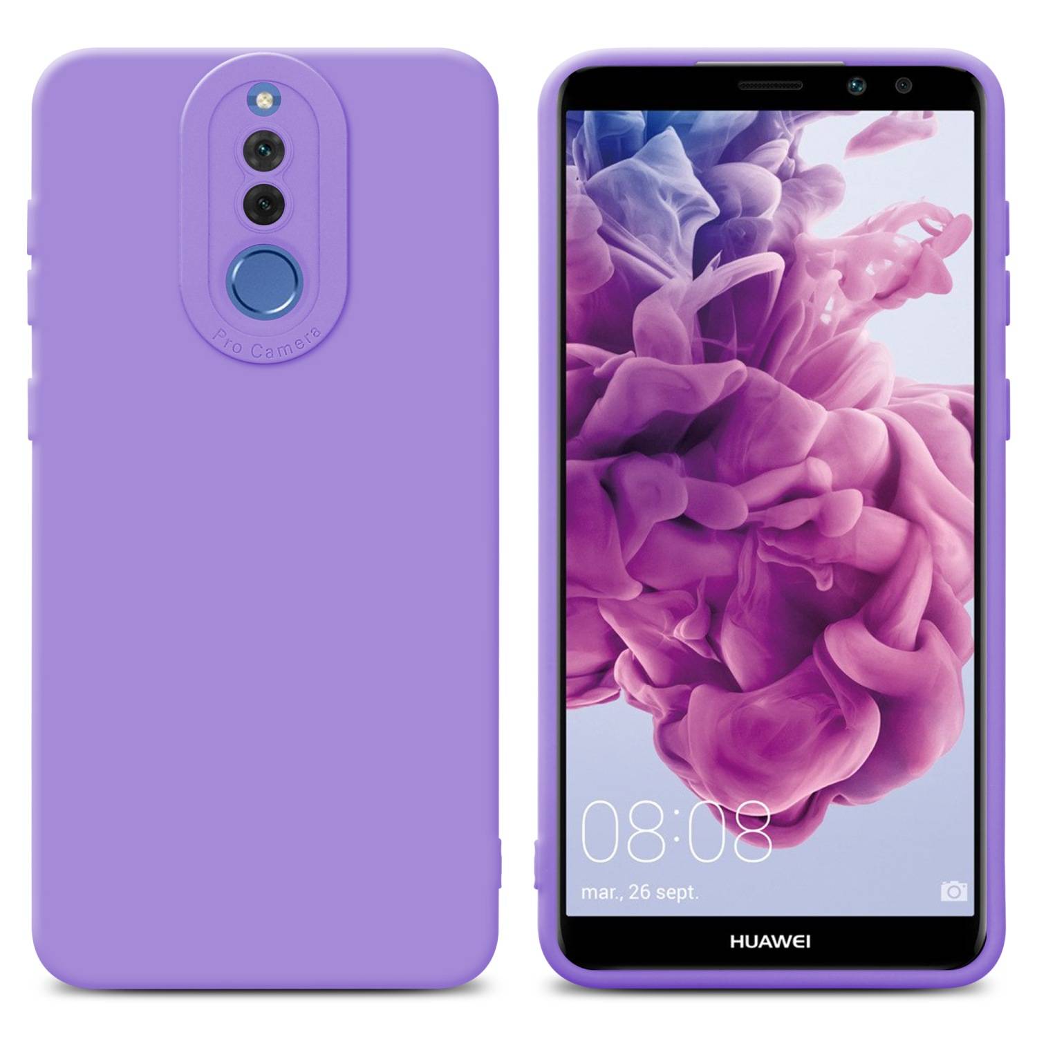 Cadorabo Hülle für Huawei MATE 10 LITE Schutz Hülle in Lila TPU Silikon Etui Case Handyhülle