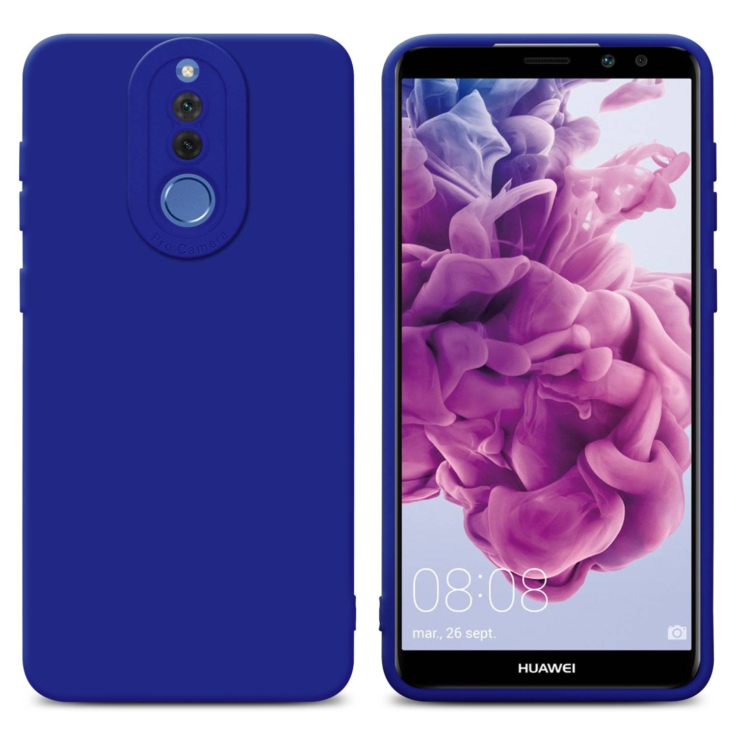 Cadorabo Hülle für Huawei MATE 10 LITE Schutz Hülle in Blau TPU Silikon Etui Case Handyhülle