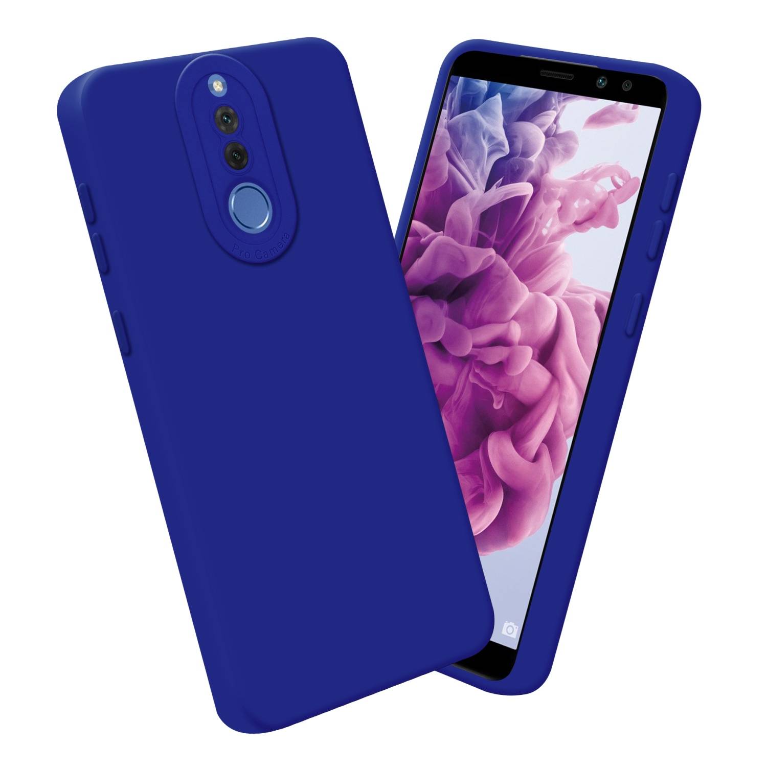 Cadorabo Hülle für Huawei MATE 10 LITE Schutz Hülle in Blau TPU Silikon Etui Case Handyhülle