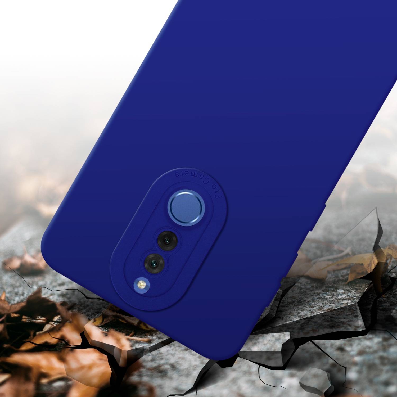 Cadorabo Hülle für Huawei MATE 10 LITE Schutz Hülle in Blau TPU Silikon Etui Case Handyhülle