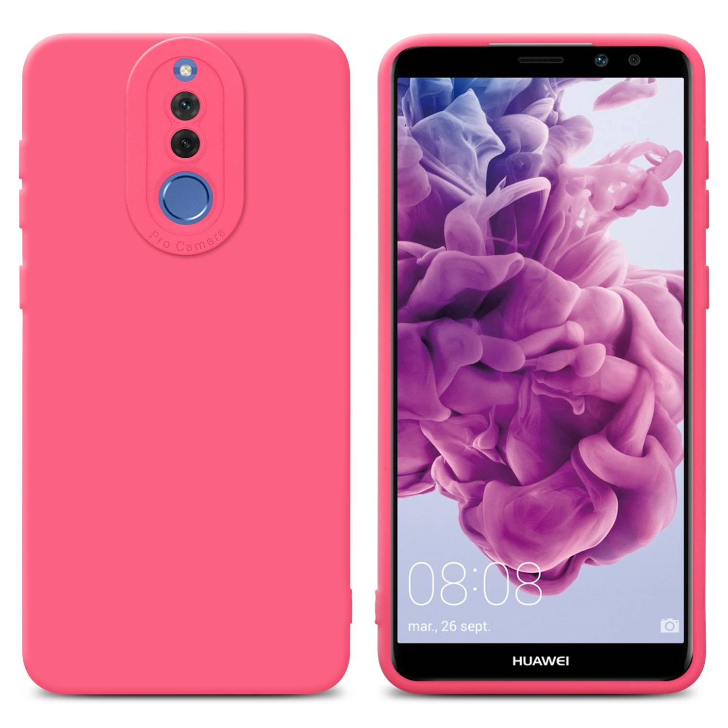 Cadorabo Hülle für Huawei MATE 10 LITE Schutz Hülle in Rot TPU Silikon Etui Case Handyhülle