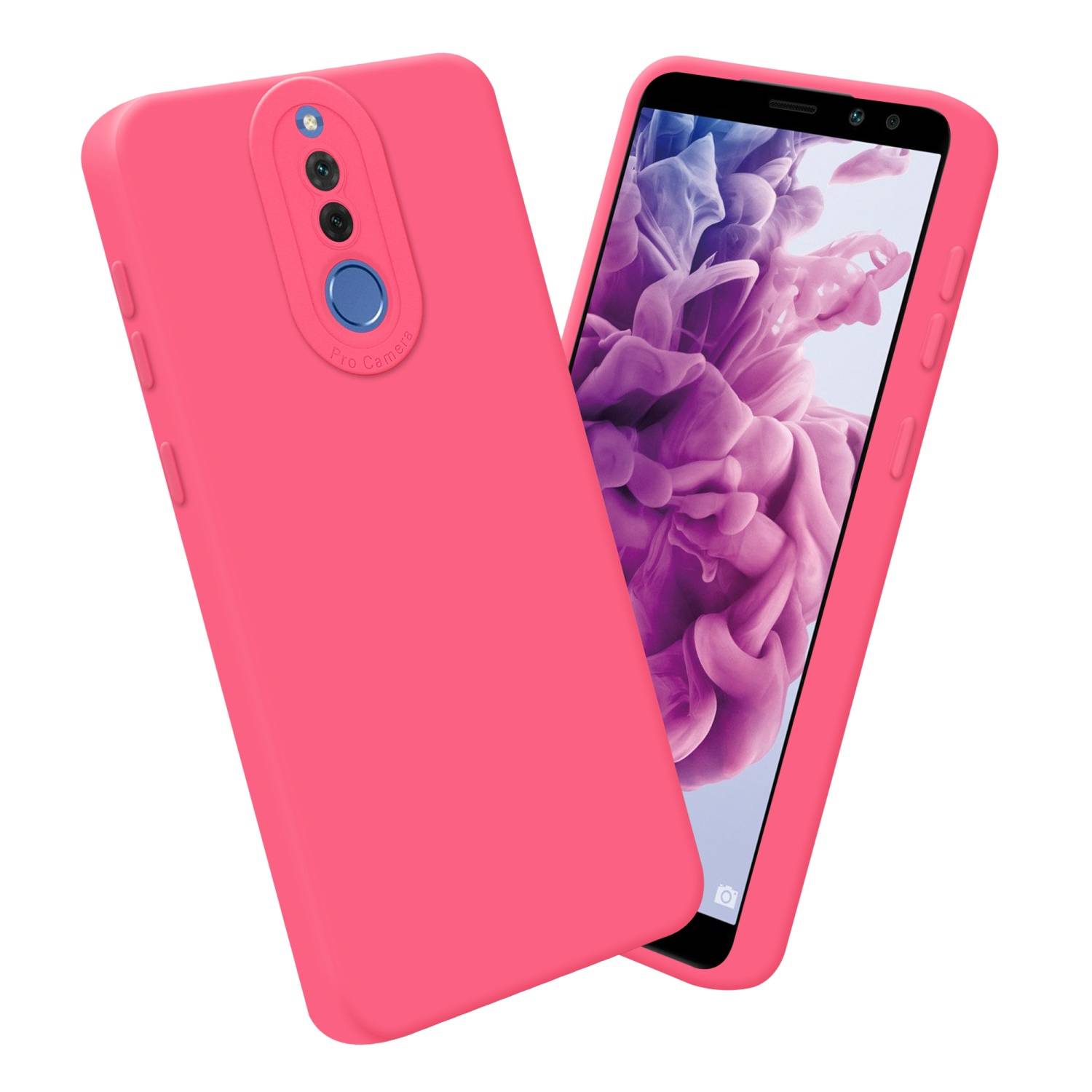 Cadorabo Hülle für Huawei MATE 10 LITE Schutz Hülle in Rot TPU Silikon Etui Case Handyhülle