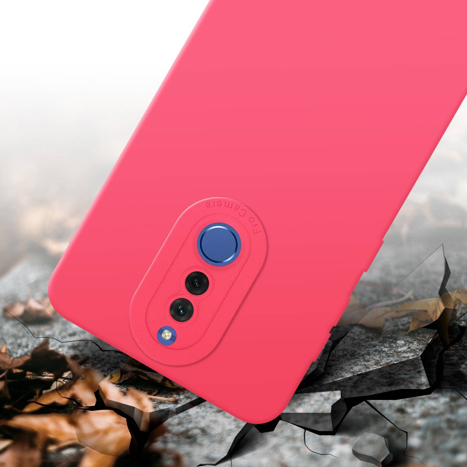 Cadorabo Hülle für Huawei MATE 10 LITE Schutz Hülle in Rot TPU Silikon Etui Case Handyhülle