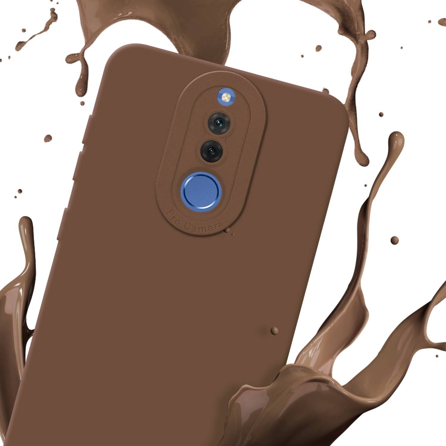 Cadorabo Hülle für Huawei MATE 10 LITE Schutz Hülle in Braun TPU Silikon Etui Case Handyhülle