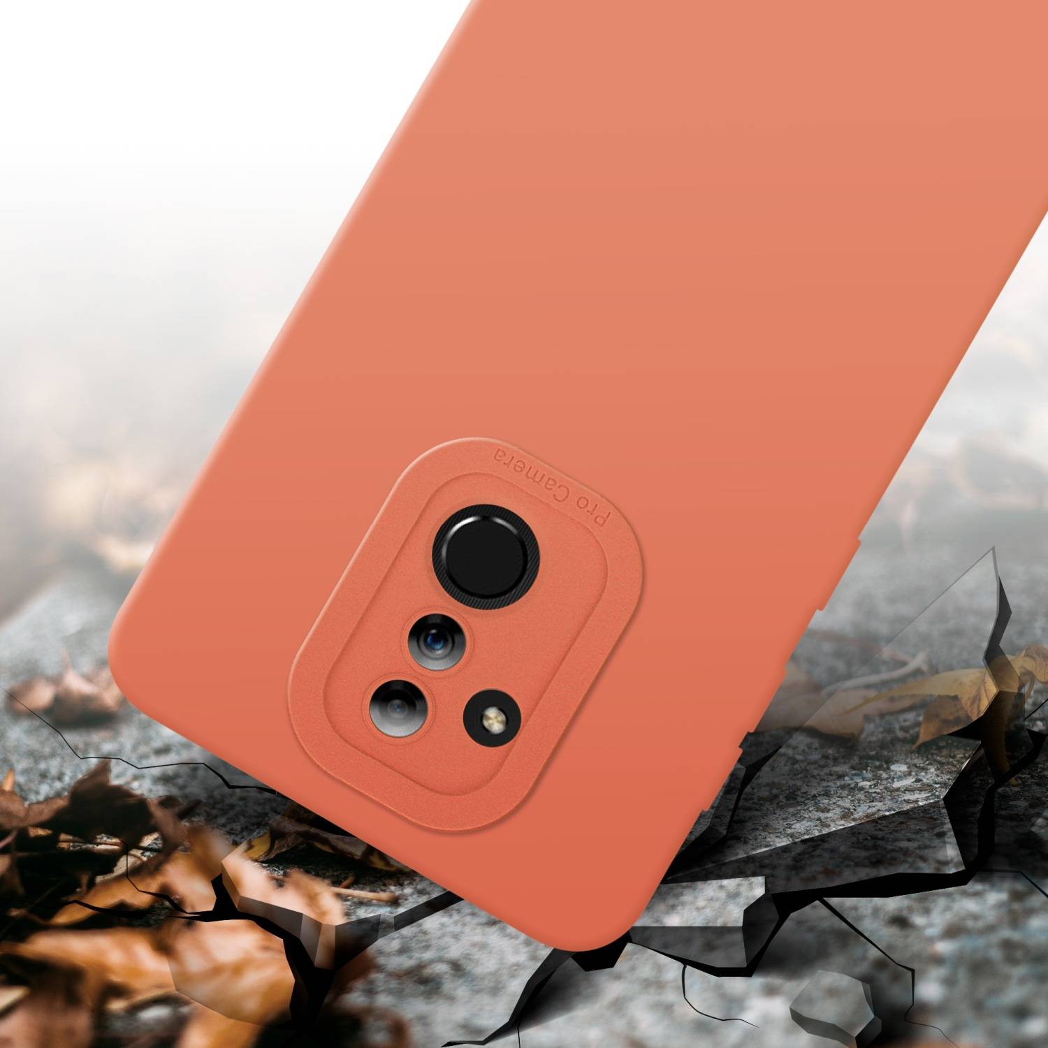 Cadorabo Hülle für Huawei MATE 20 LITE Schutz Hülle in Orange TPU Silikon Etui Case Handyhülle
