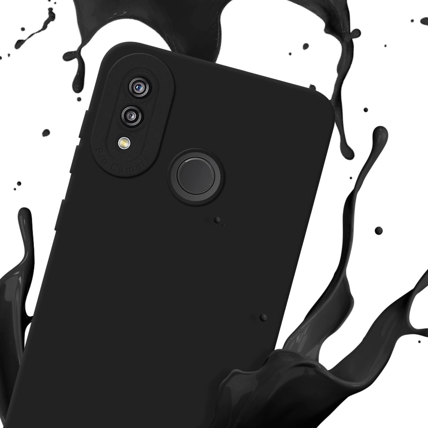 Cadorabo Hülle für Huawei P20 LITE 2018 / NOVA 3E Schutz Hülle in Schwarz TPU Silikon Etui Case Handyhülle