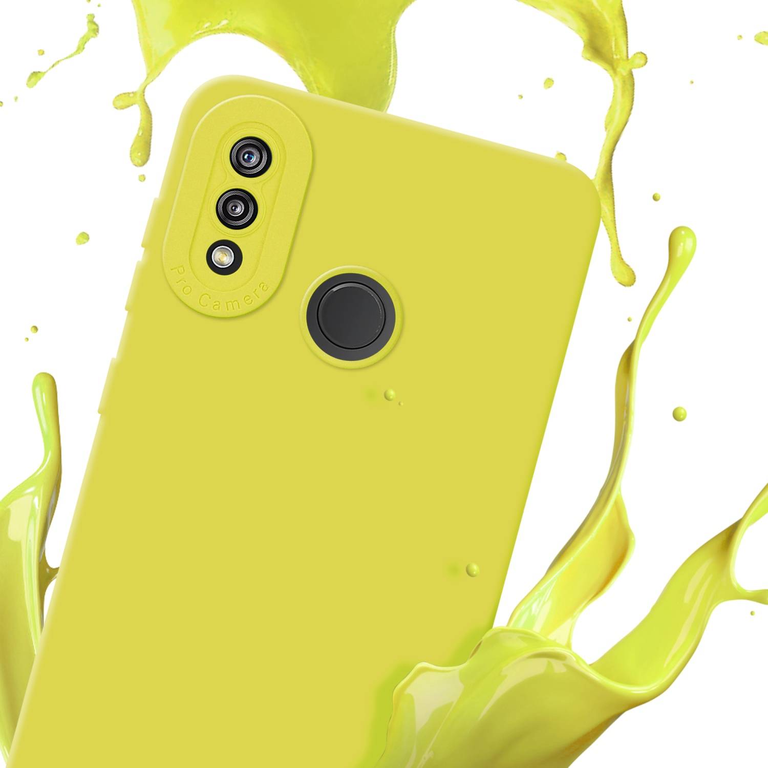 Cadorabo Hülle für Huawei P20 LITE 2018 / NOVA 3E Schutz Hülle in Gelb TPU Silikon Etui Case Handyhülle