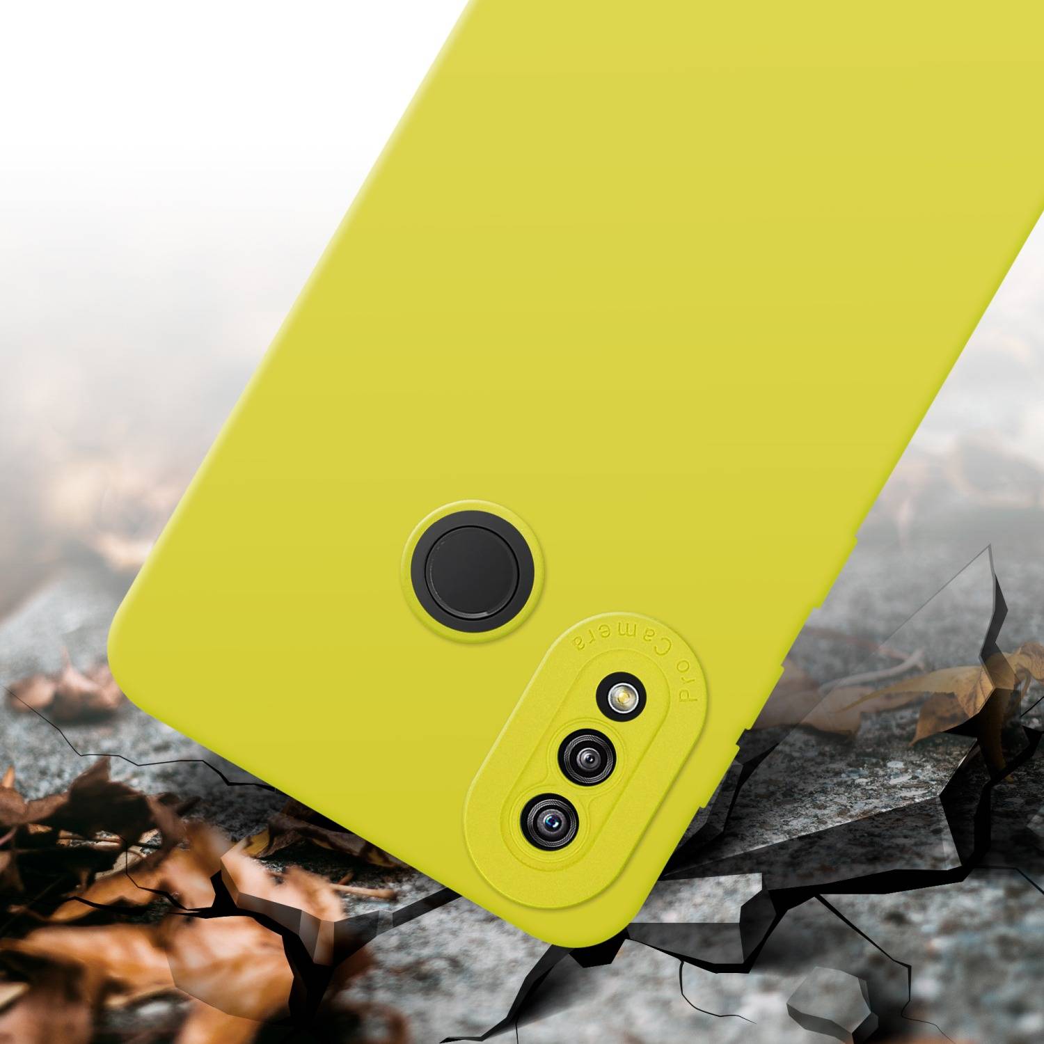 Cadorabo Hülle für Huawei P20 LITE 2018 / NOVA 3E Schutz Hülle in Gelb TPU Silikon Etui Case Handyhülle