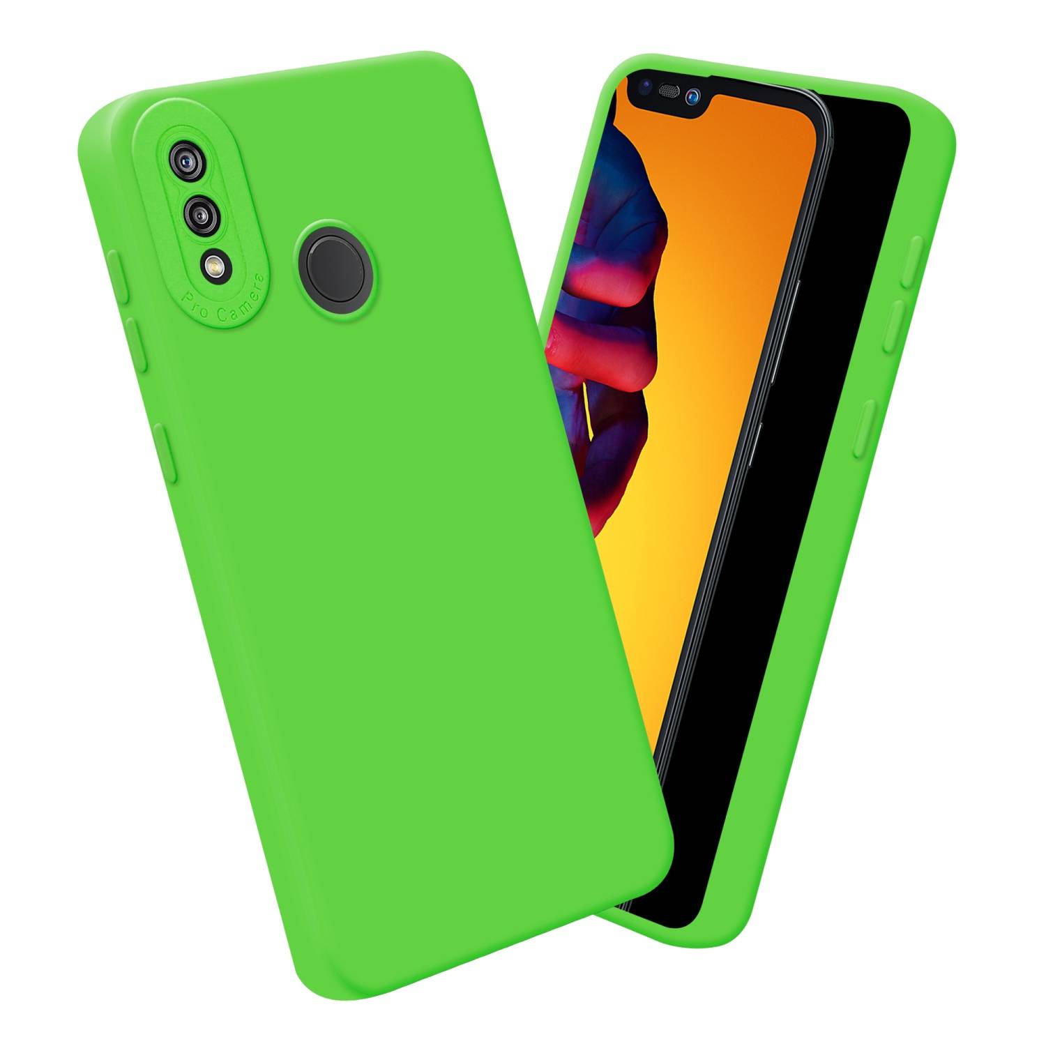 Cadorabo Hülle für Huawei P20 LITE 2018 / NOVA 3E Schutz Hülle in Grün TPU Silikon Etui Case Handyhülle