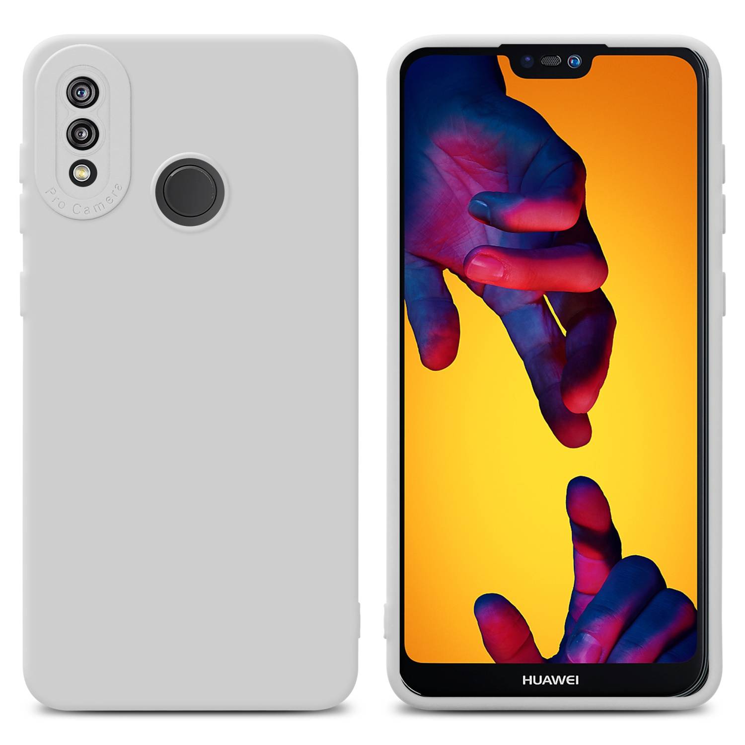 Cadorabo Hülle für Huawei P20 LITE 2018 / NOVA 3E Schutz Hülle in Weiß TPU Silikon Etui Case Handyhülle
