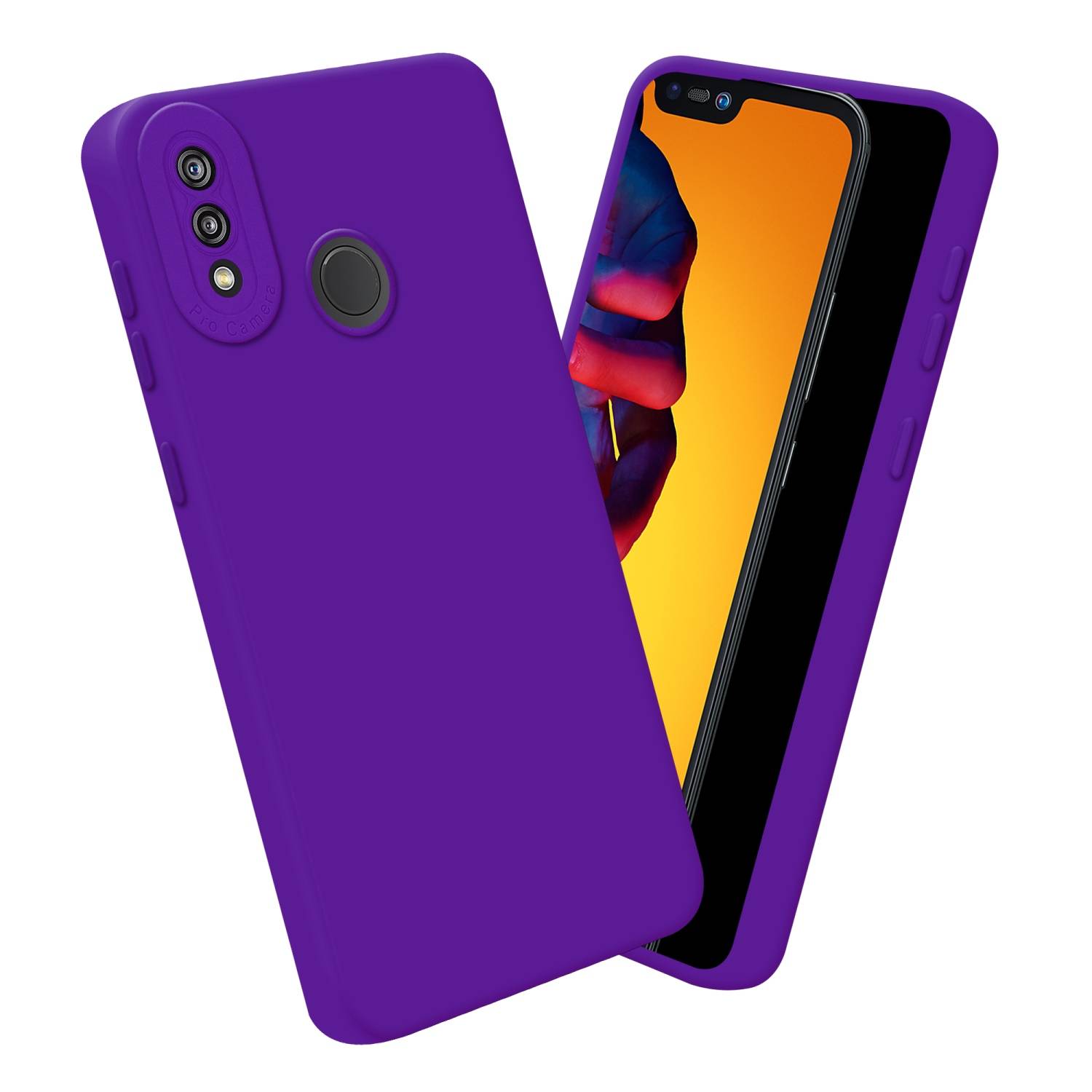Cadorabo Hülle für Huawei P20 LITE 2018 / NOVA 3E Schutz Hülle in Lila TPU Silikon Etui Case Handyhülle