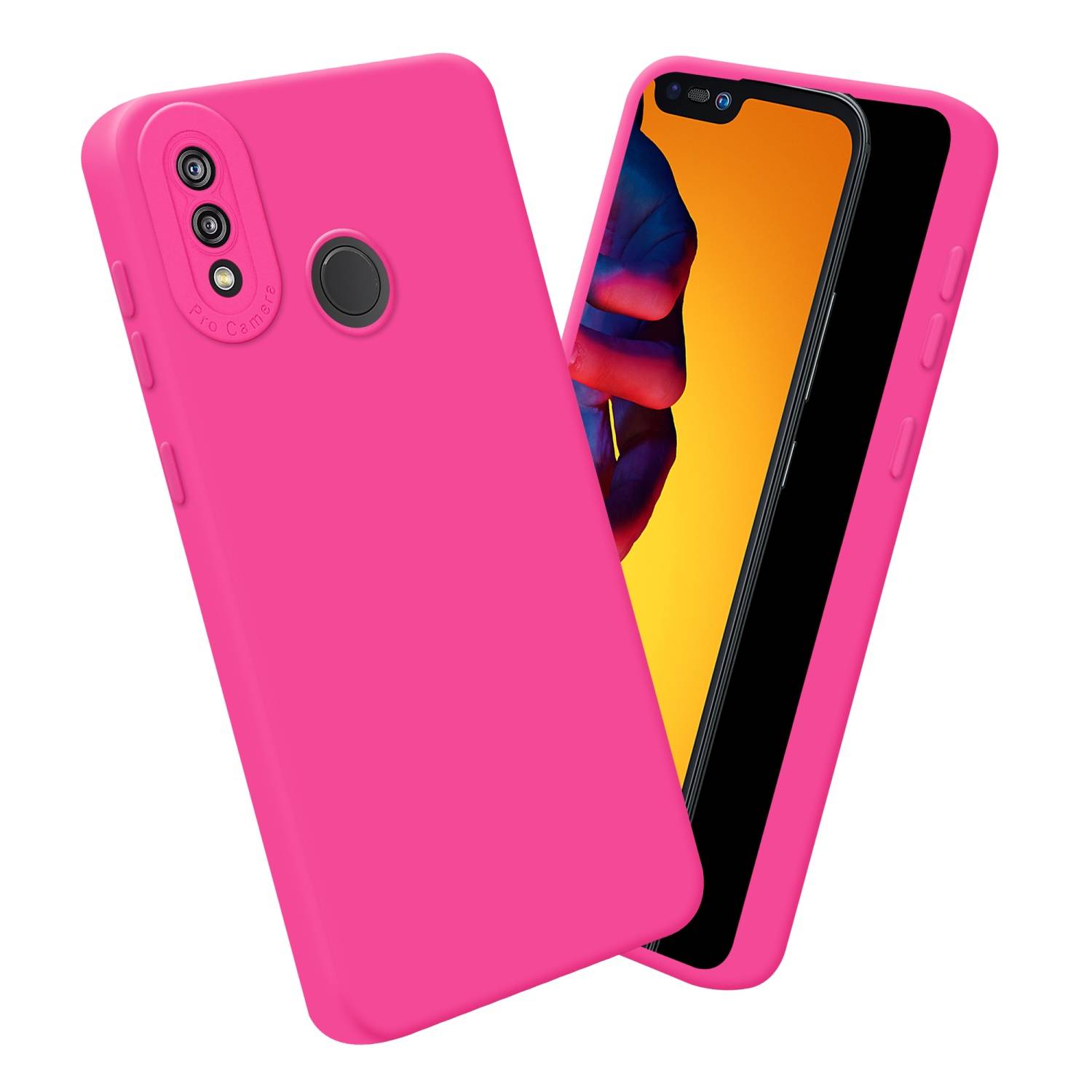 Cadorabo Hülle für Huawei P20 LITE 2018 / NOVA 3E Schutz Hülle in Pink TPU Silikon Etui Case Handyhülle