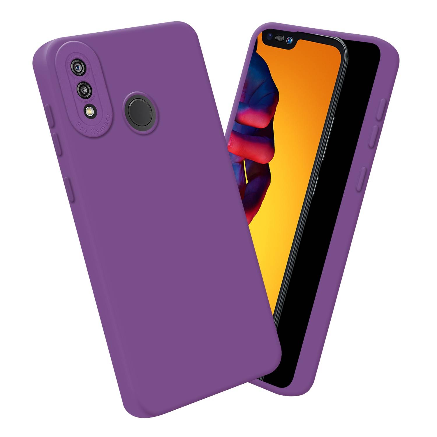 Cadorabo Hülle für Huawei P20 LITE 2018 / NOVA 3E Schutz Hülle in Lila TPU Silikon Etui Case Handyhülle