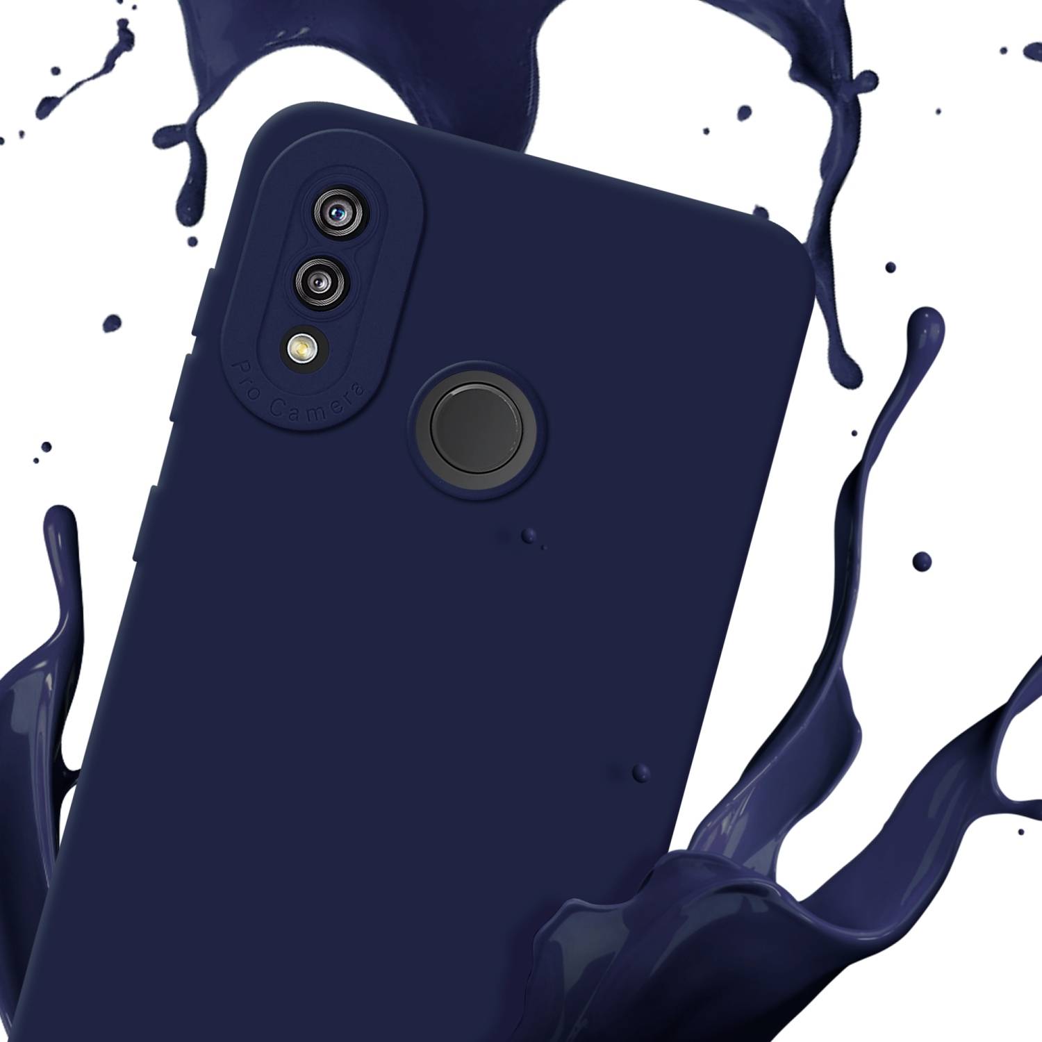Cadorabo Hülle für Huawei P20 LITE 2018 / NOVA 3E Schutz Hülle in Blau TPU Silikon Etui Case Handyhülle