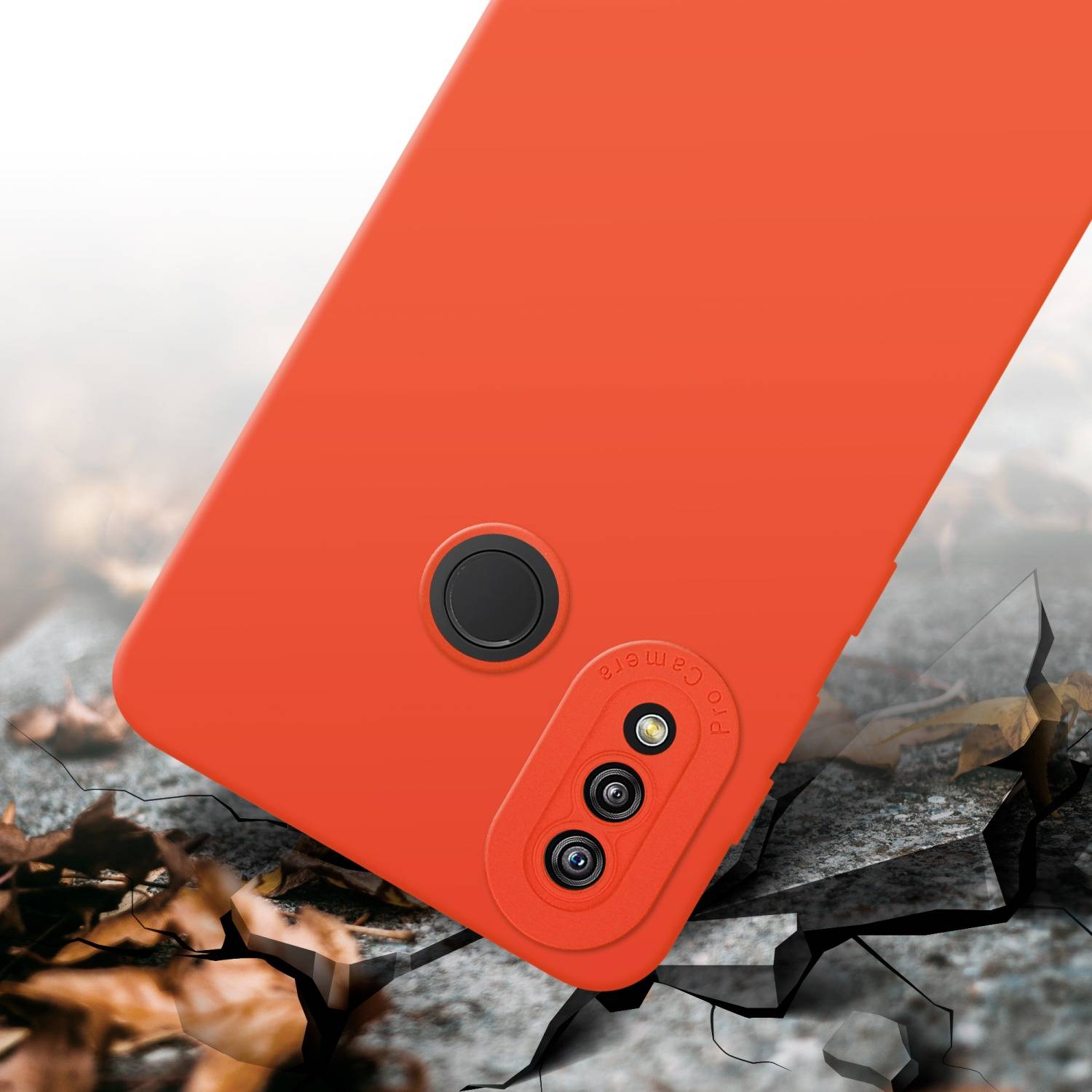 Cadorabo Hülle für Huawei P20 LITE 2018 / NOVA 3E Schutz Hülle in Orange TPU Silikon Etui Case Handyhülle