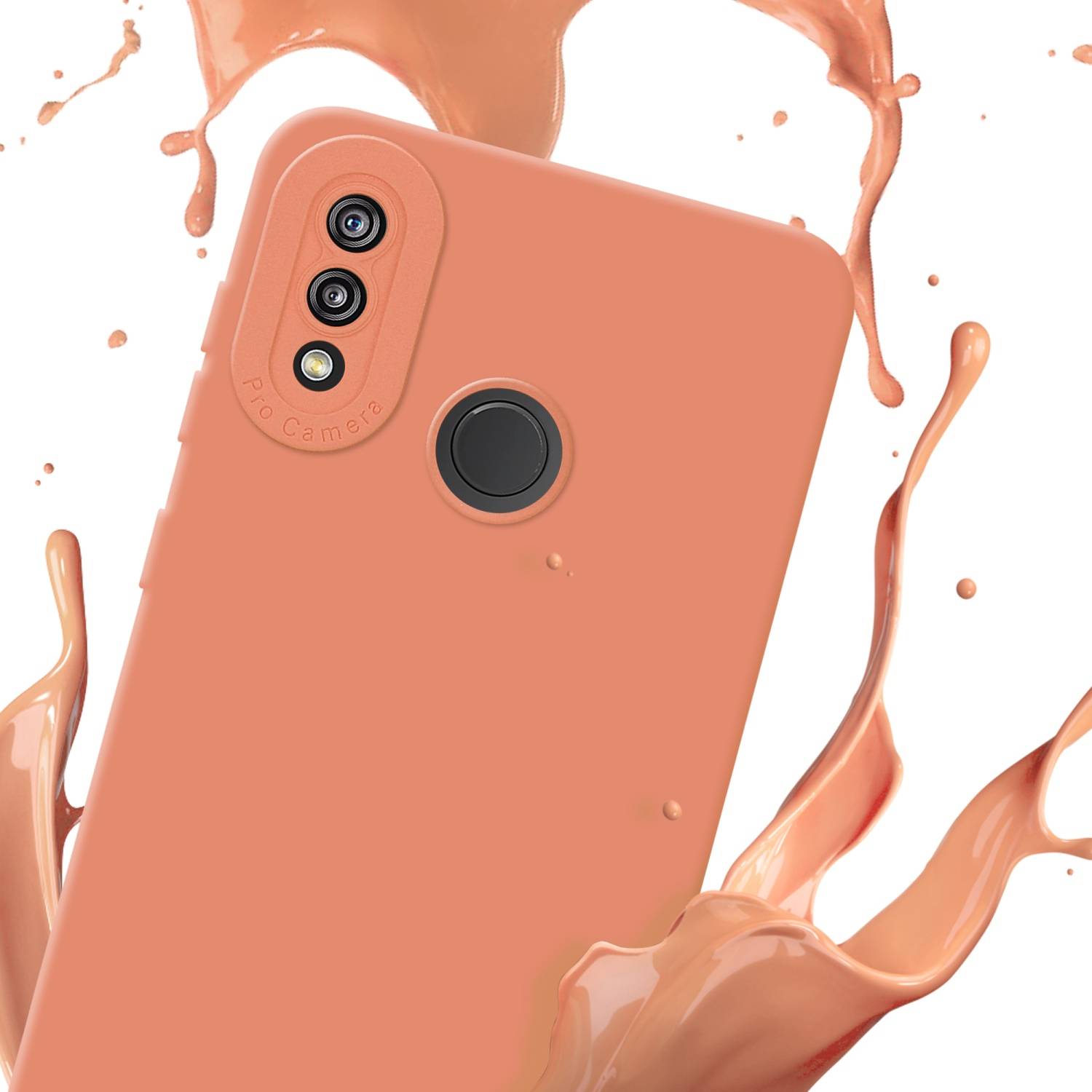 Cadorabo Hülle für Huawei P20 LITE 2018 / NOVA 3E Schutz Hülle in Orange TPU Silikon Etui Case Handyhülle