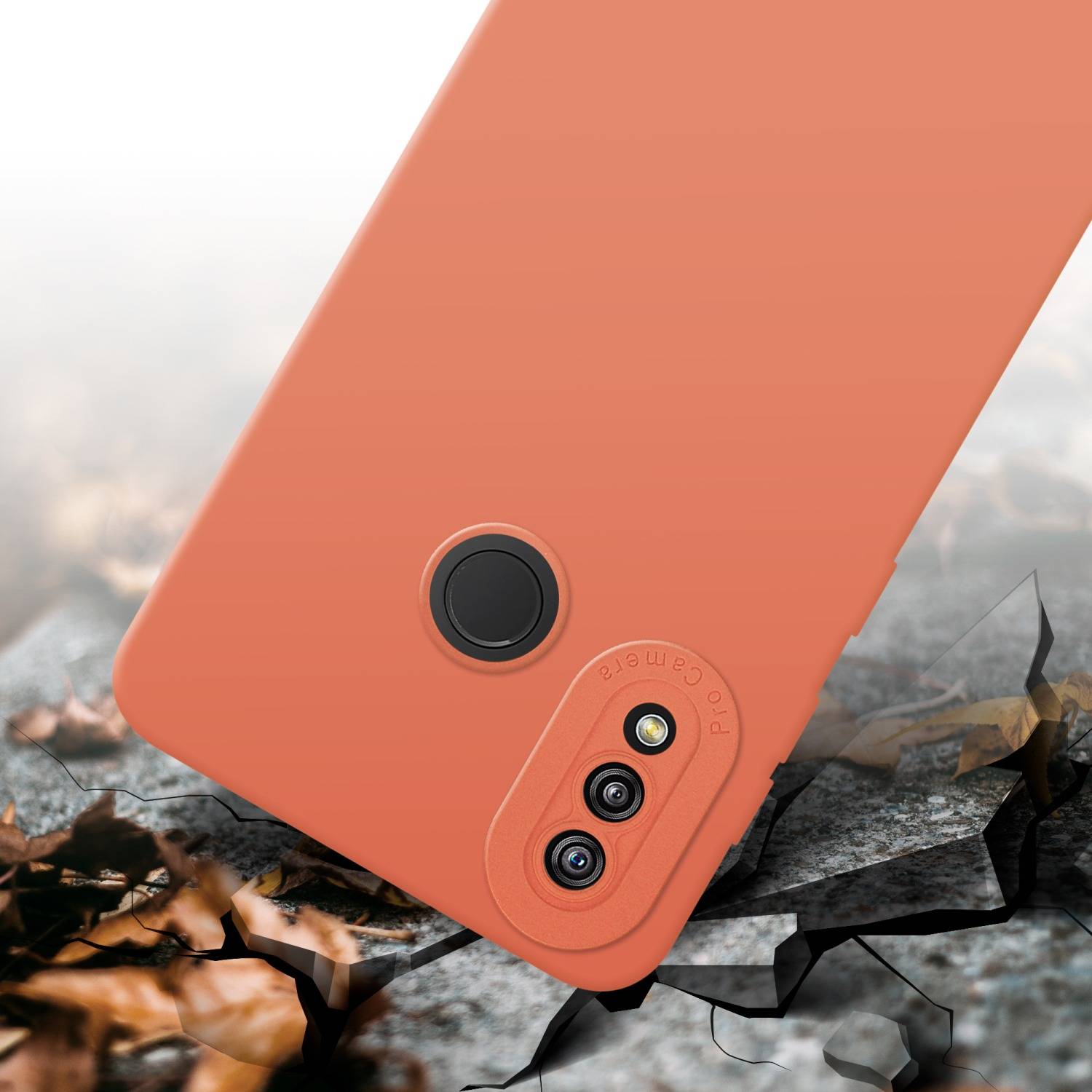 Cadorabo Hülle für Huawei P20 LITE 2018 / NOVA 3E Schutz Hülle in Orange TPU Silikon Etui Case Handyhülle